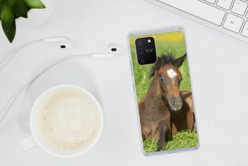 MuchoWow Handyhülle Pferde - Licht - Gras, Phone Case, Handyhülle Samsung Galaxy S10 Lite, Silikon, Schutzhülle