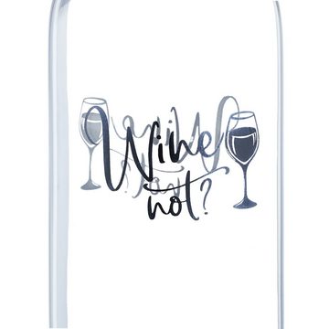 relaxdays Weinglas Weinflasche mit Glas 750 ml, Glas