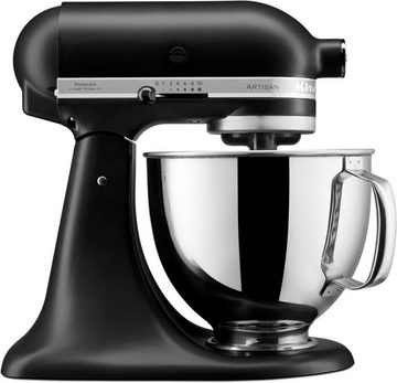 KitchenAid Küchenmaschine 5KSM125EBM SCHWARZ MATT, 300 W, 4,8 l Schüssel, Gratis Fleischwolf, Schüssel, Spritzgebäckvorsatz (Wert: ca.238,- UVP)