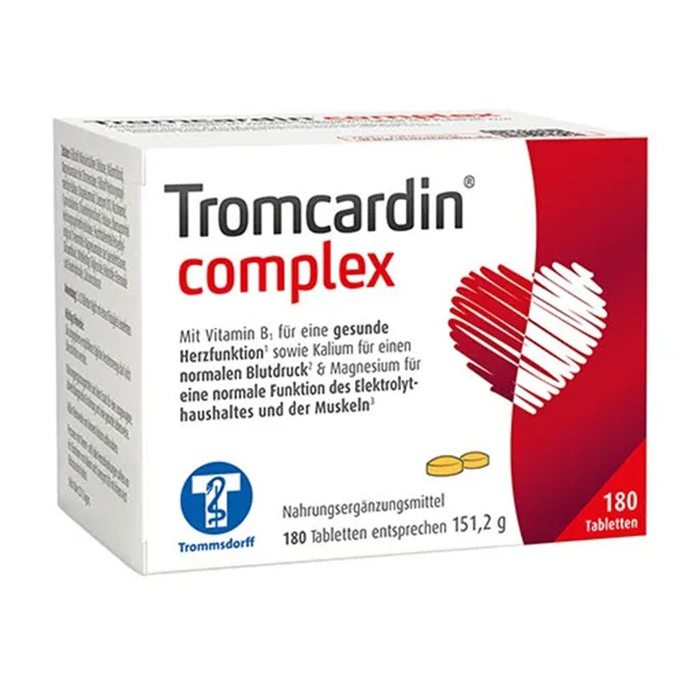 Trommsdorff GmbH & Co. KG Tromcardin complex Tabletten, 180 St., 151,2 g, Mit Kalium, Magnesium, Vitamin B1 und anderen Nährstoffen
