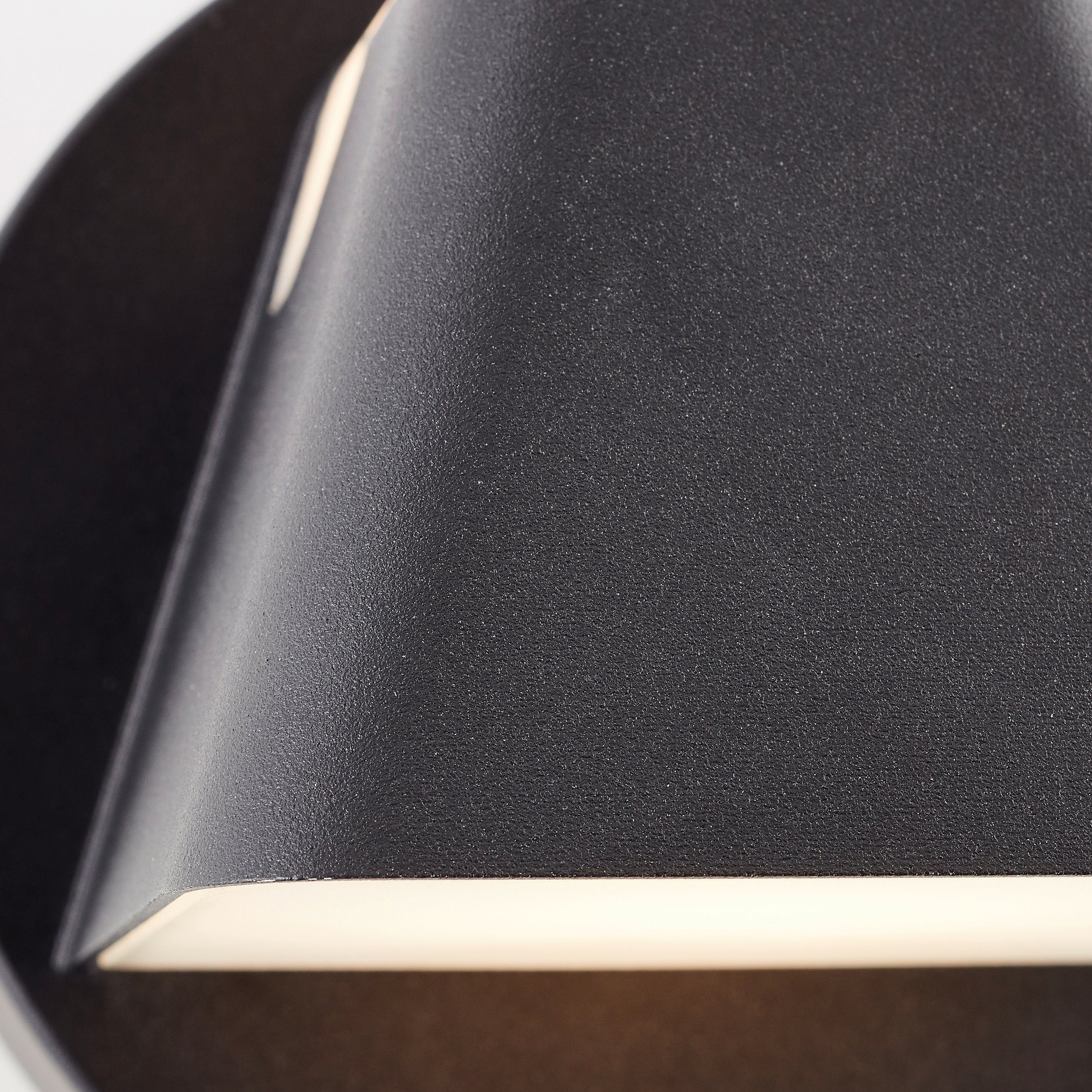 Brilliant Scorton schwarz, sand LED Außenwandleuchte Scorton, 2flg Außen-Wandleuchte Aluminium/Polycarbonat LED