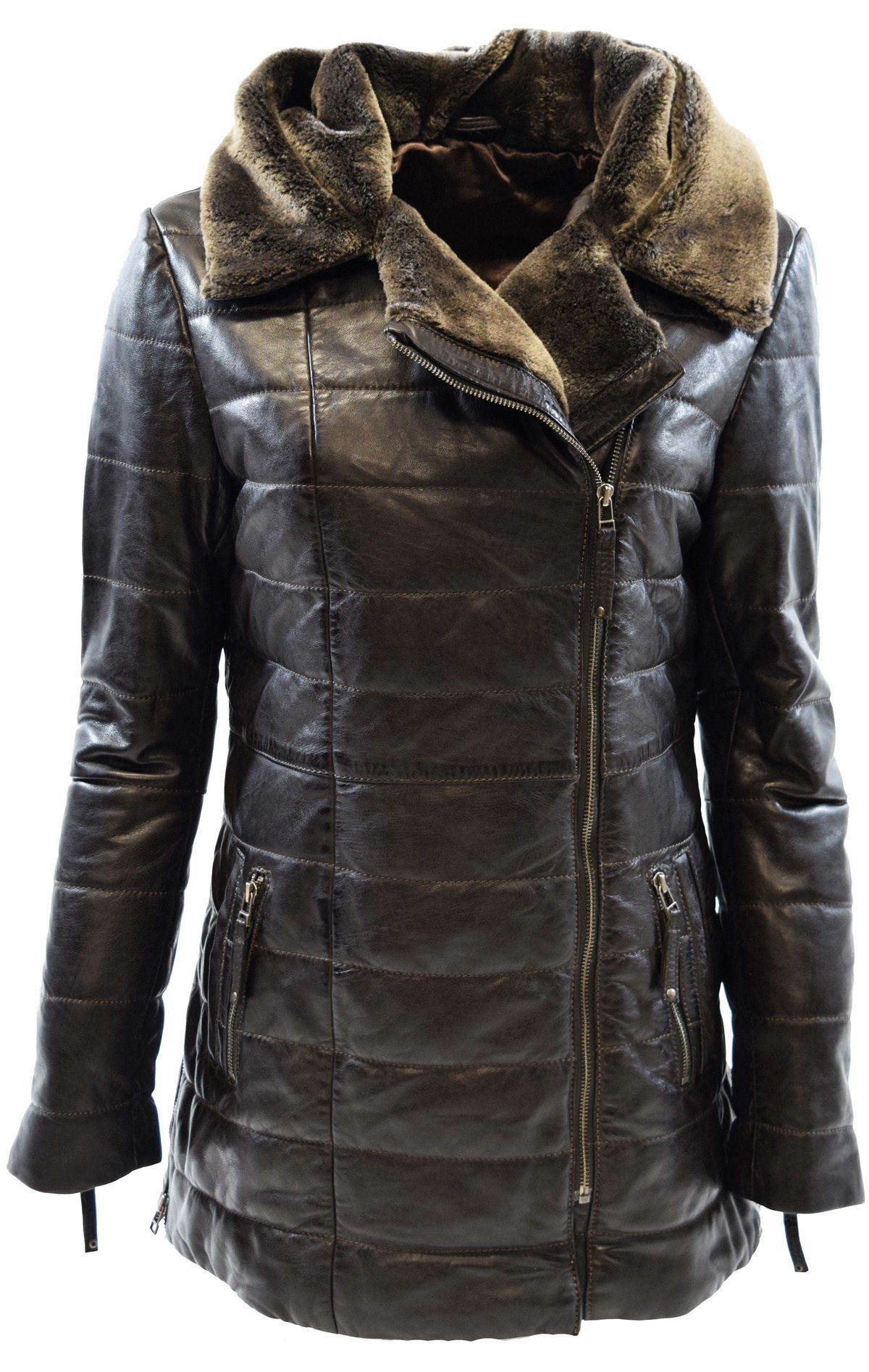 Zimmert Leather Ledermantel Cindy weiches, gestepptes günstig online kaufen