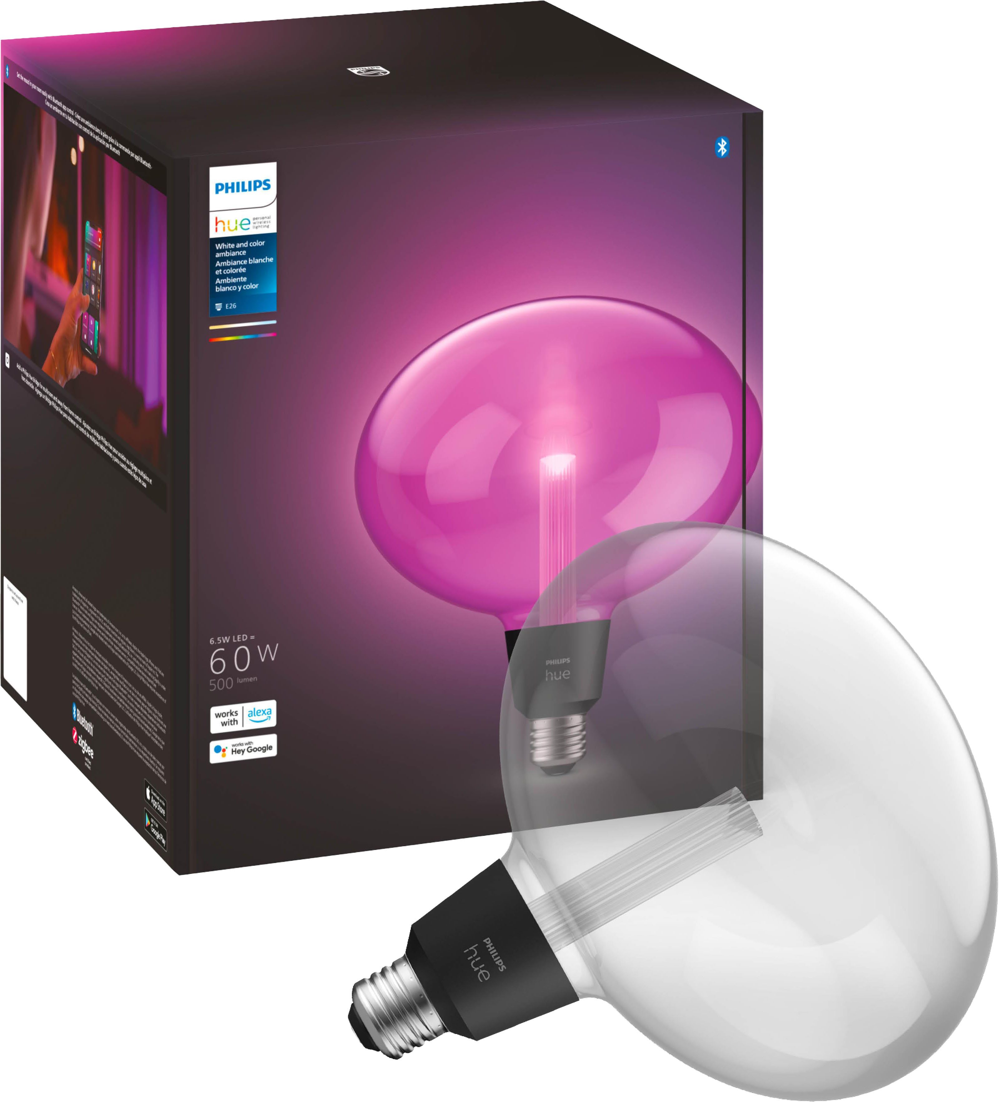 Philips Hue LED-Leuchtmittel White and Color Ambiance Lightguide Ellipse 500lm, E27, 1 St., Farbwechsler