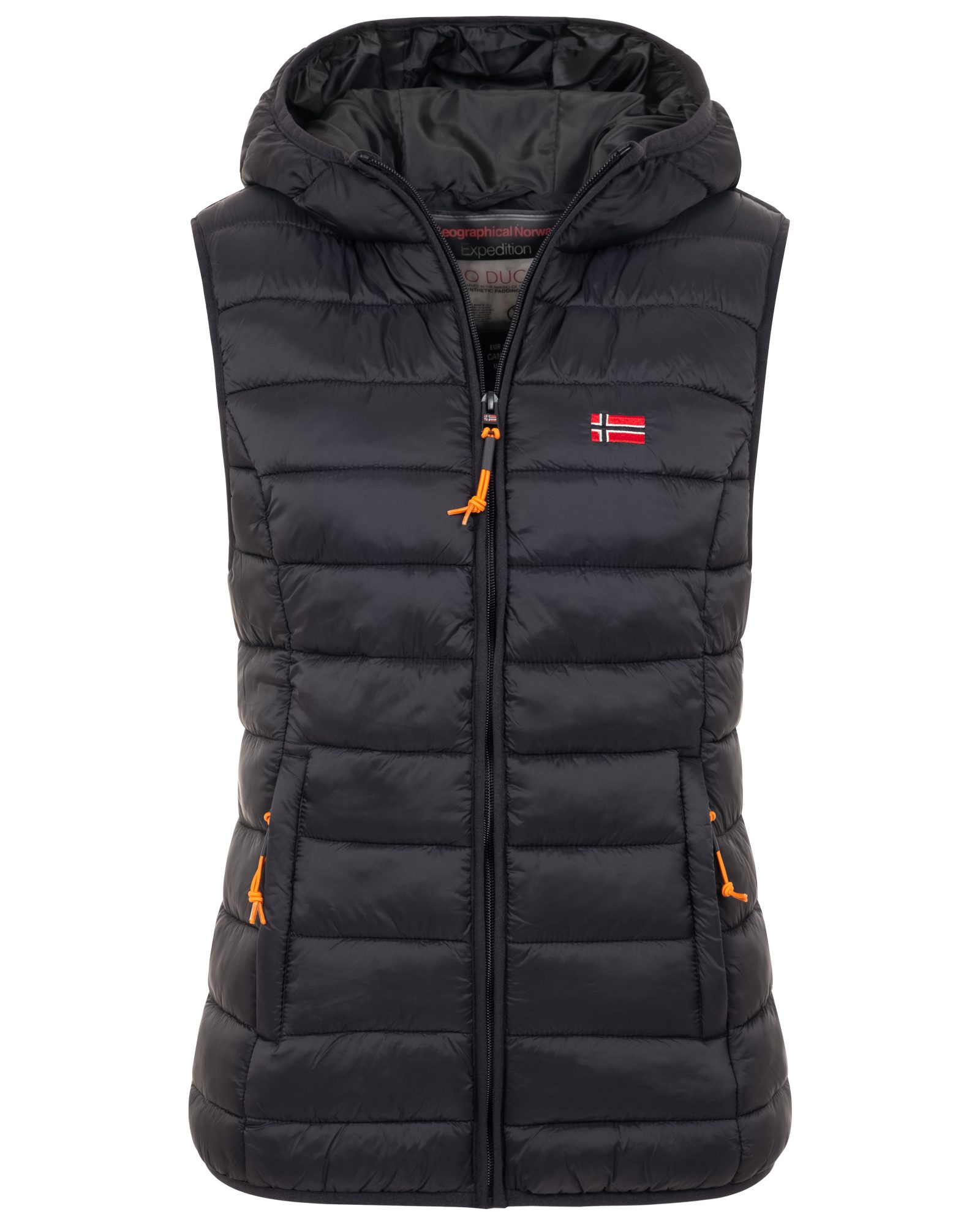 Geographical Norway Steppweste Damen Steppweste mit Kapuze Frühlings sportlich Übergangs Weste Herbst