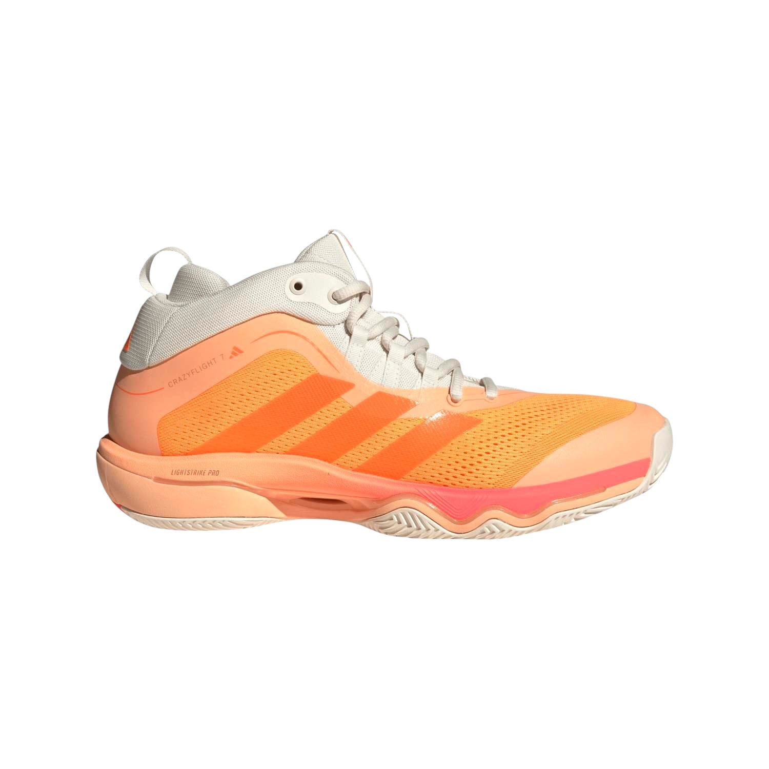 adidas Performance Hallen-Indoorschuhe CrazyFlight Mid 7 orange/weiss Herren Badmintonschuh