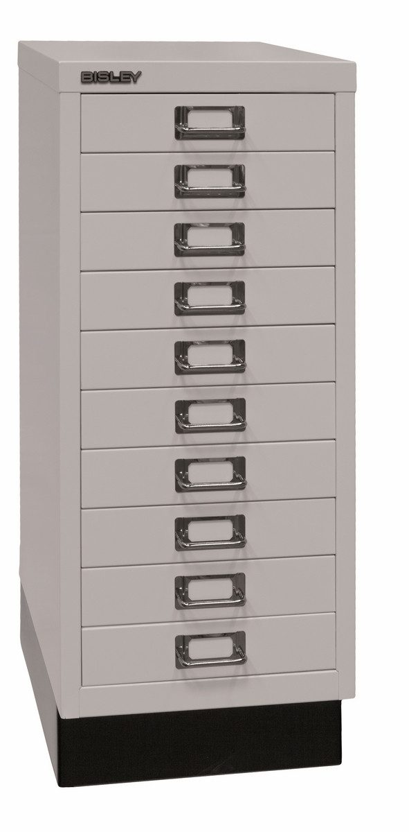 Bisley Aktenschrank MultiDrawer Schubladenschrank in Lichtgrau - Maße: H 67 x B 28 x T 38 cm