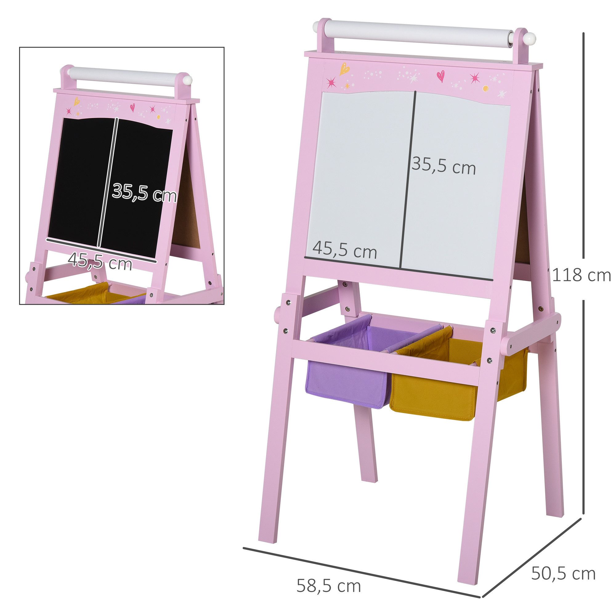 HOMCOM Tafel Kinderstaffelei