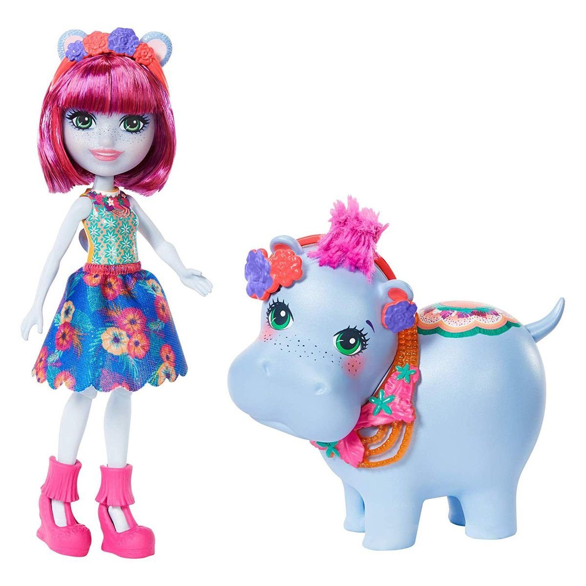 Mattel® - GFN56 Spielset, Enchantimals Hippo Lake Hedda Mattel und Anziehpuppe -