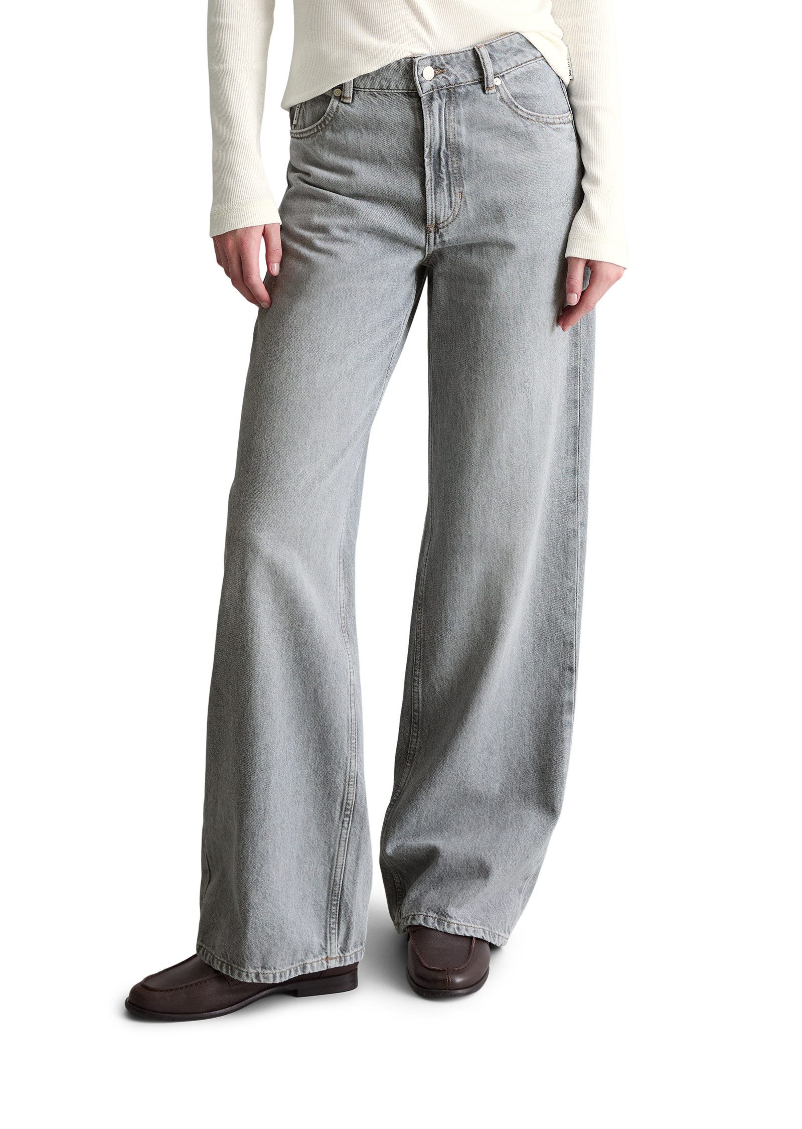 Marc O'Polo DENIM Weite Jeans aus Bio-Baumwolle ohne Stretch günstig online kaufen