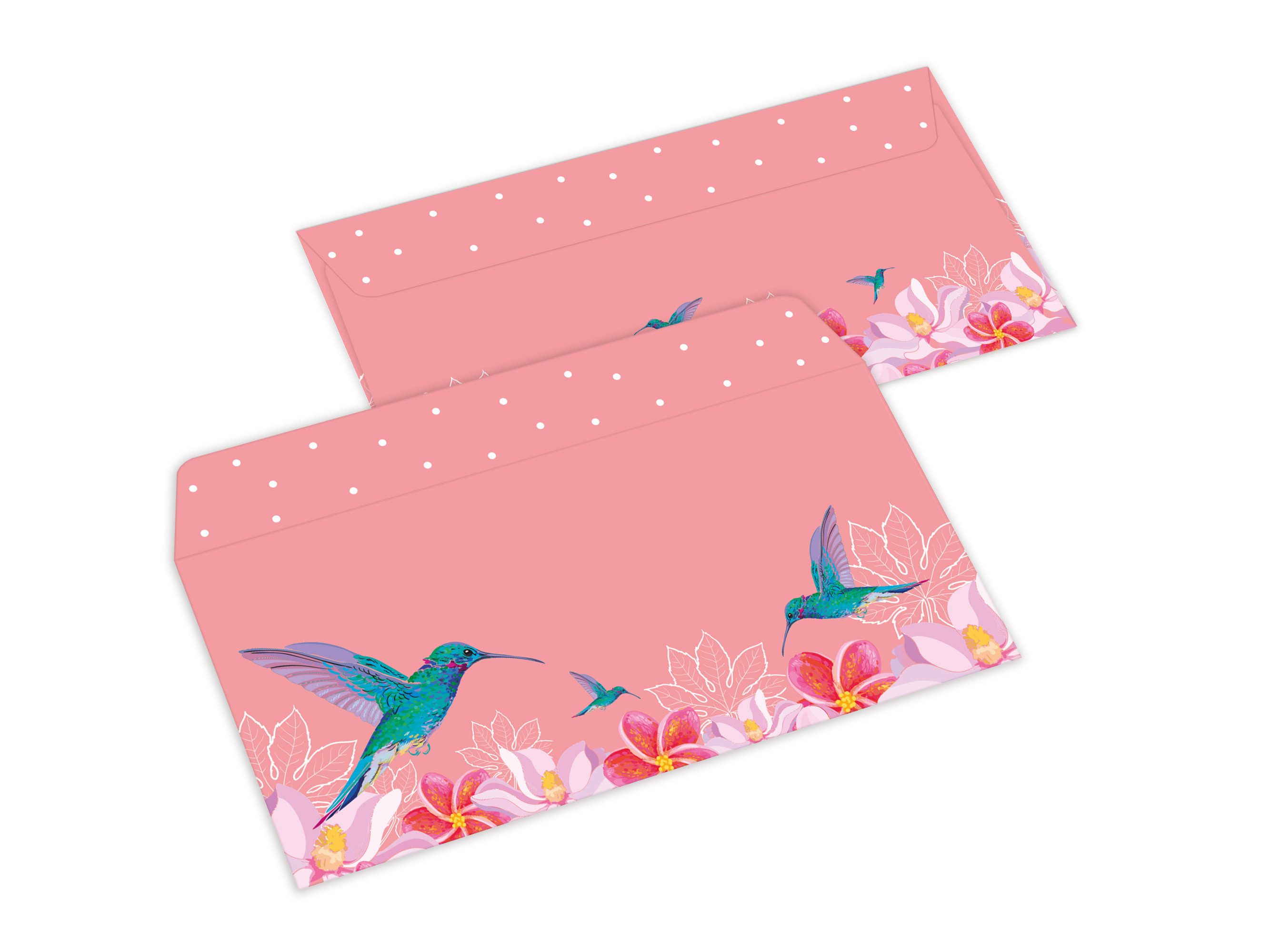 LIMONIA Briefpapier Set Briefblock A4 (Umschläge) Notizblock Papier Tropen Motivpapier, Motiv Umschläge, Made in Germany