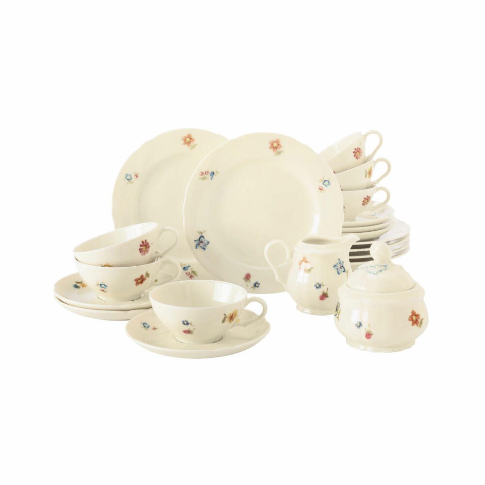 Seltmann Weiden Teeservice 20-teilig Bunt (20-tlg), 6 Personen, Porzellan