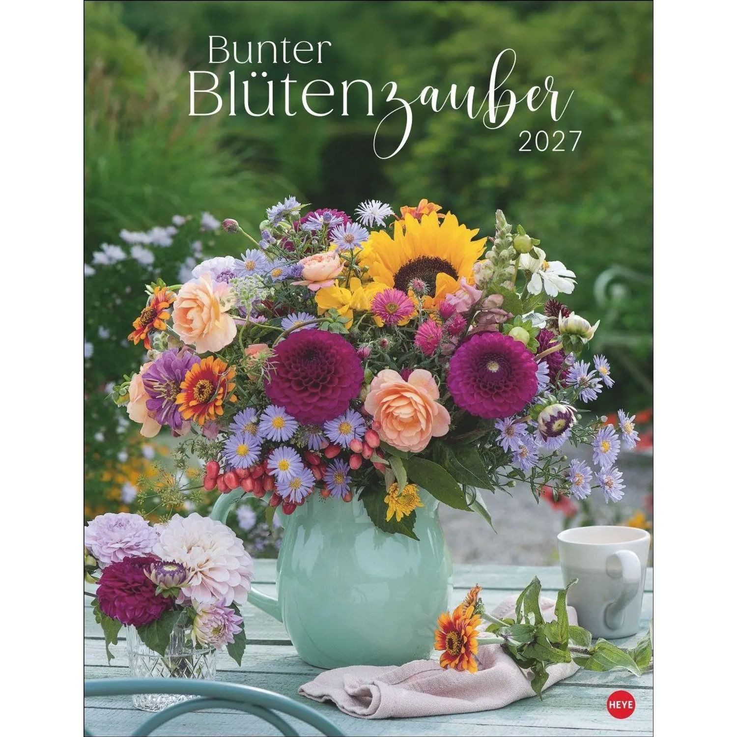 HEYE Wandkalender Bunter Blütenzauber Posterkalender 2027