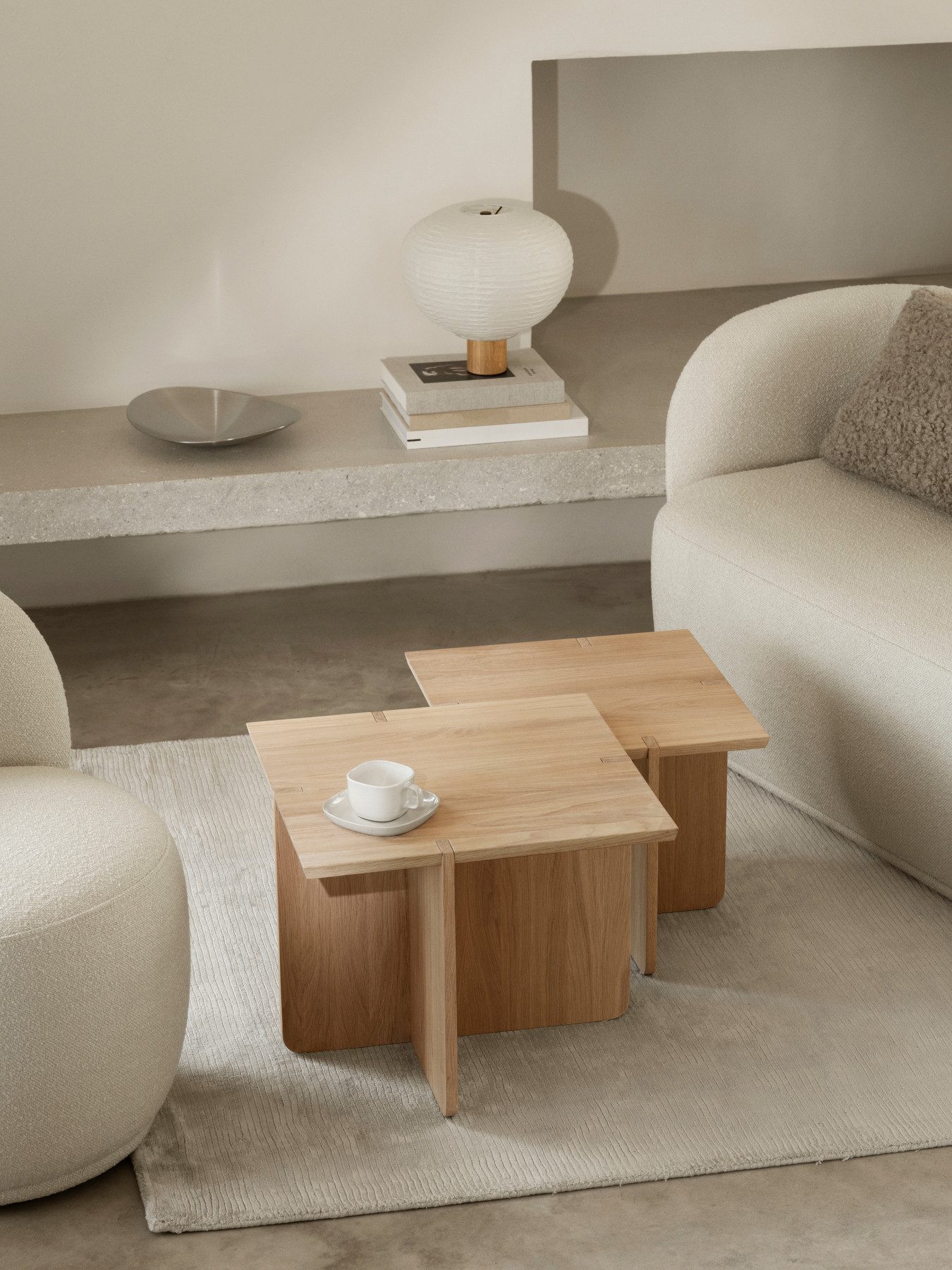 blomus Beistelltisch -ENGAWA- Couchtisch, Wohnzimmertisch: modernes Design aus Eichenholz (1 Tisch), Massives Eichenholz, Japanische Inspiration, Robust
