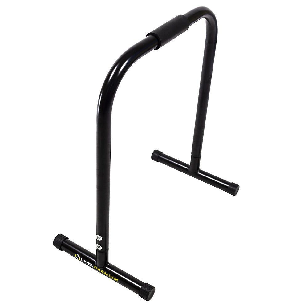 HMS Liegestützgriffe Parallettes Calisthenics Dipständer (Spar-Set, 2-St., 62 x 36 x 76 cm stabil), Rutschfeste Schaumstoffgriffe, Stahl, 2er-Set