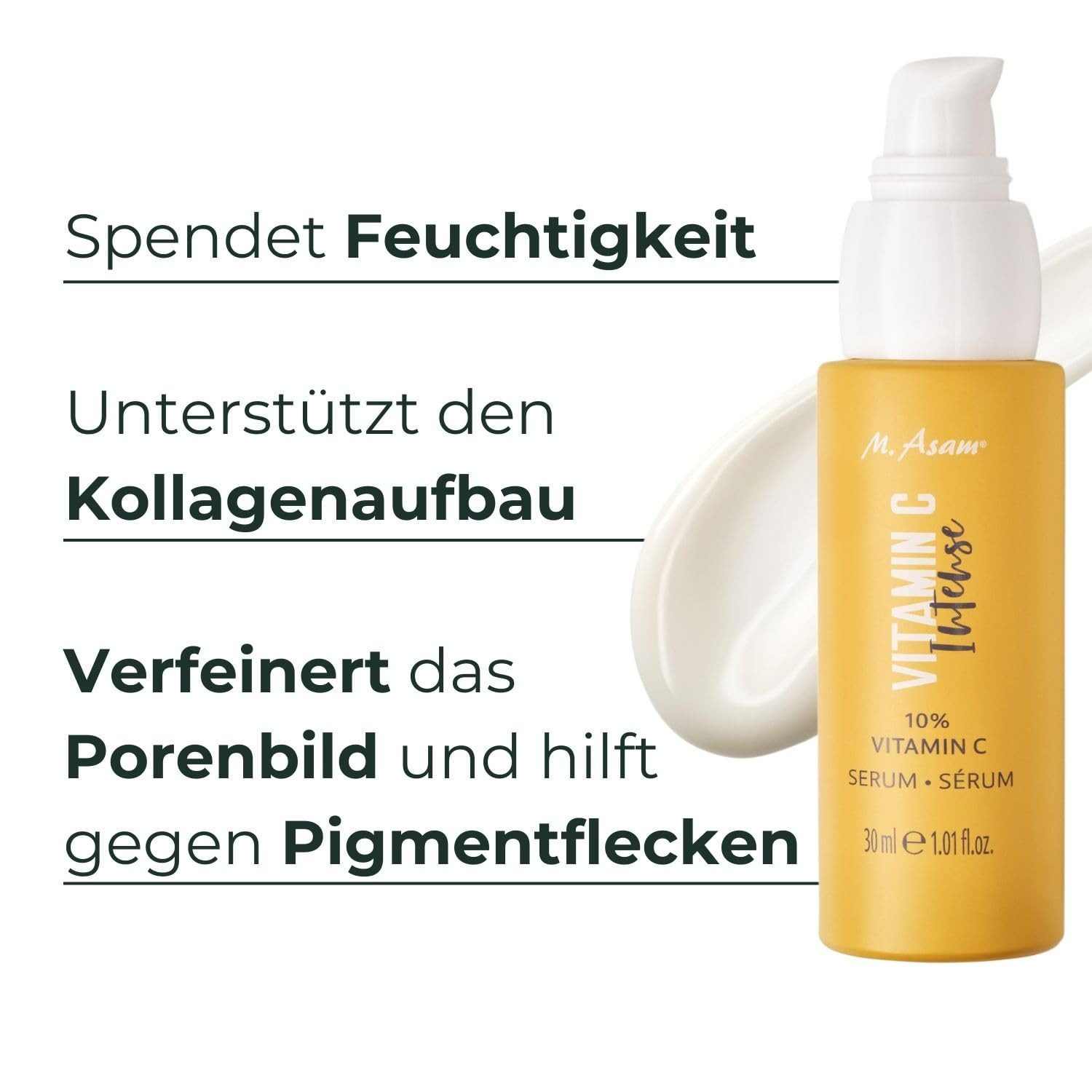 asambeauty Gesichtsserum VITAMIN C Intense 10% Serum, Anti-Aging Serum, 1-tlg.
