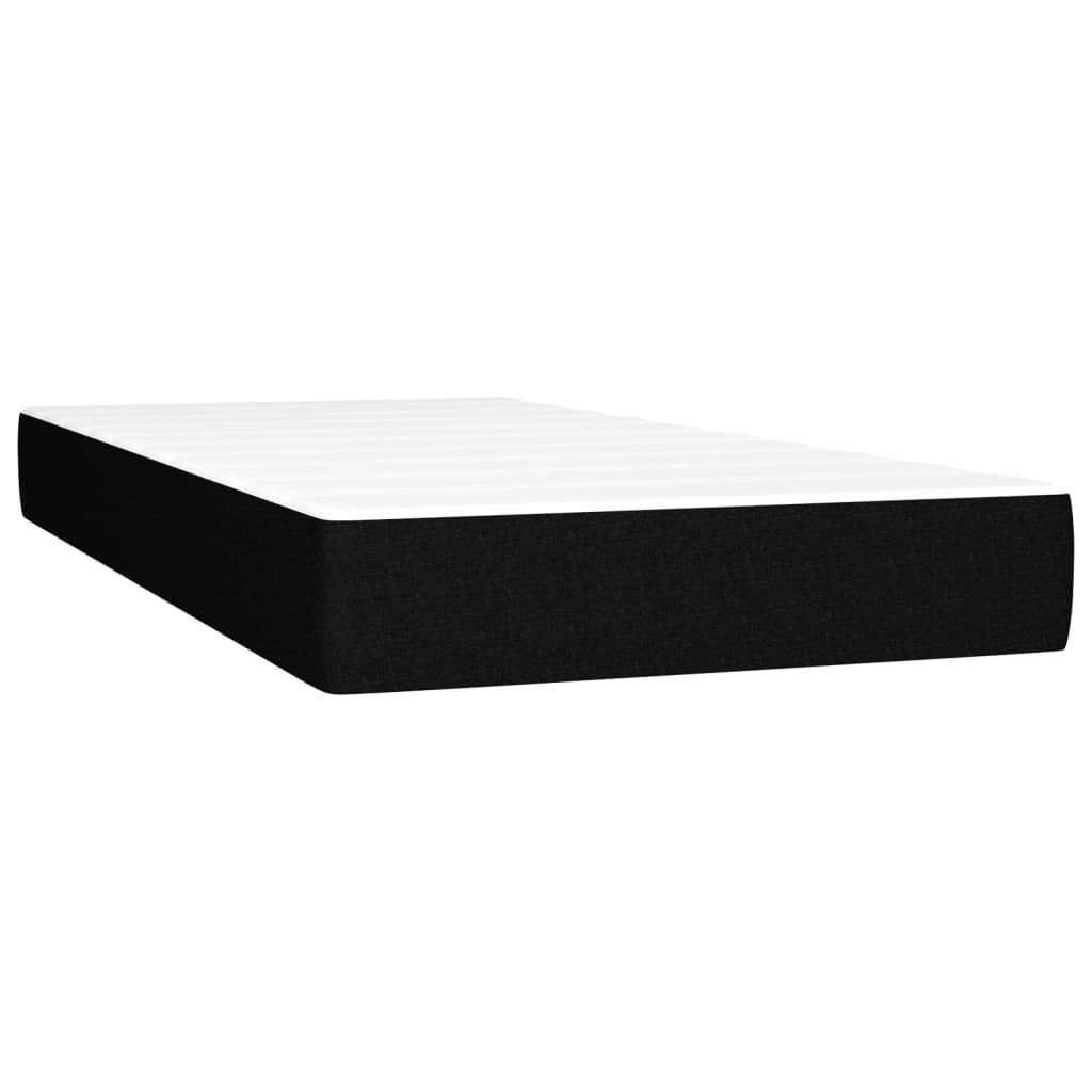 Boxspringmatratze Taschenfederkernmatratze Schwarz 120x190x20 cm Stoff, günstig online kaufen