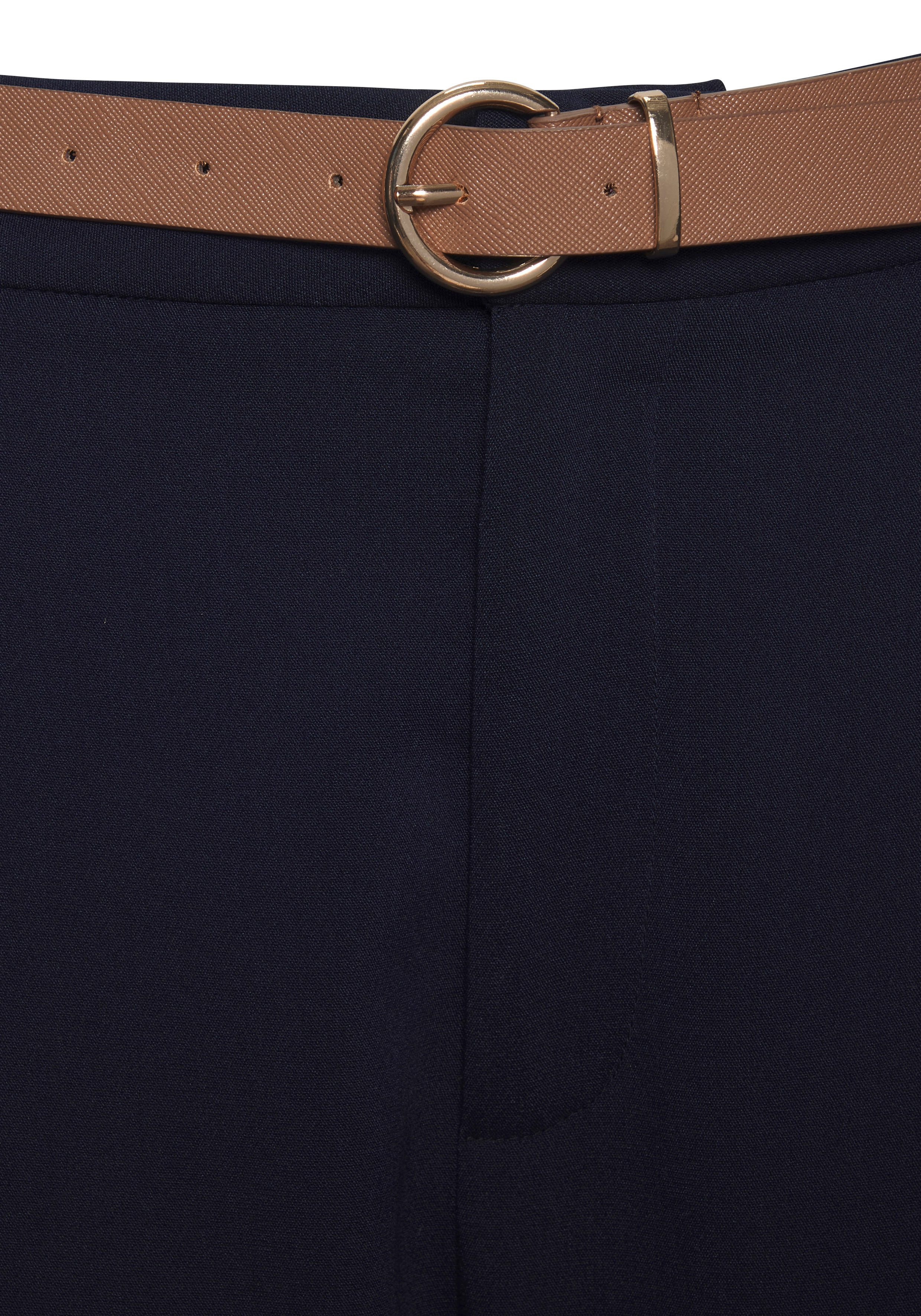 LASCANA Bundfaltenhose mit schmalem Gürtel in Barrel Form (mit Gürtel) mit Gürtel, in modischer Barrel-Form, Businesshose, bequem – Bild 4 von 5