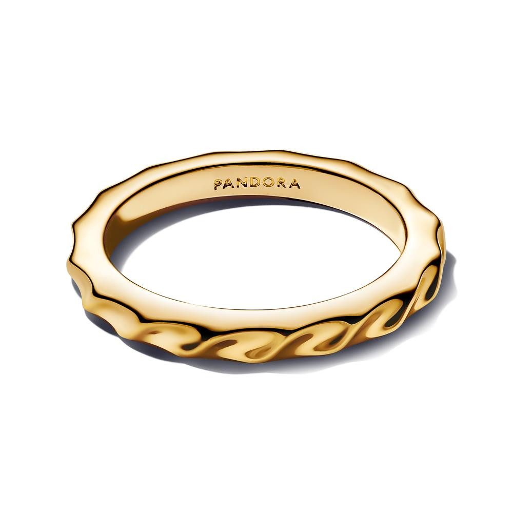 Pandora Fingerring PANDORA Damenring Essence mit gewellter Optik, vergoldet