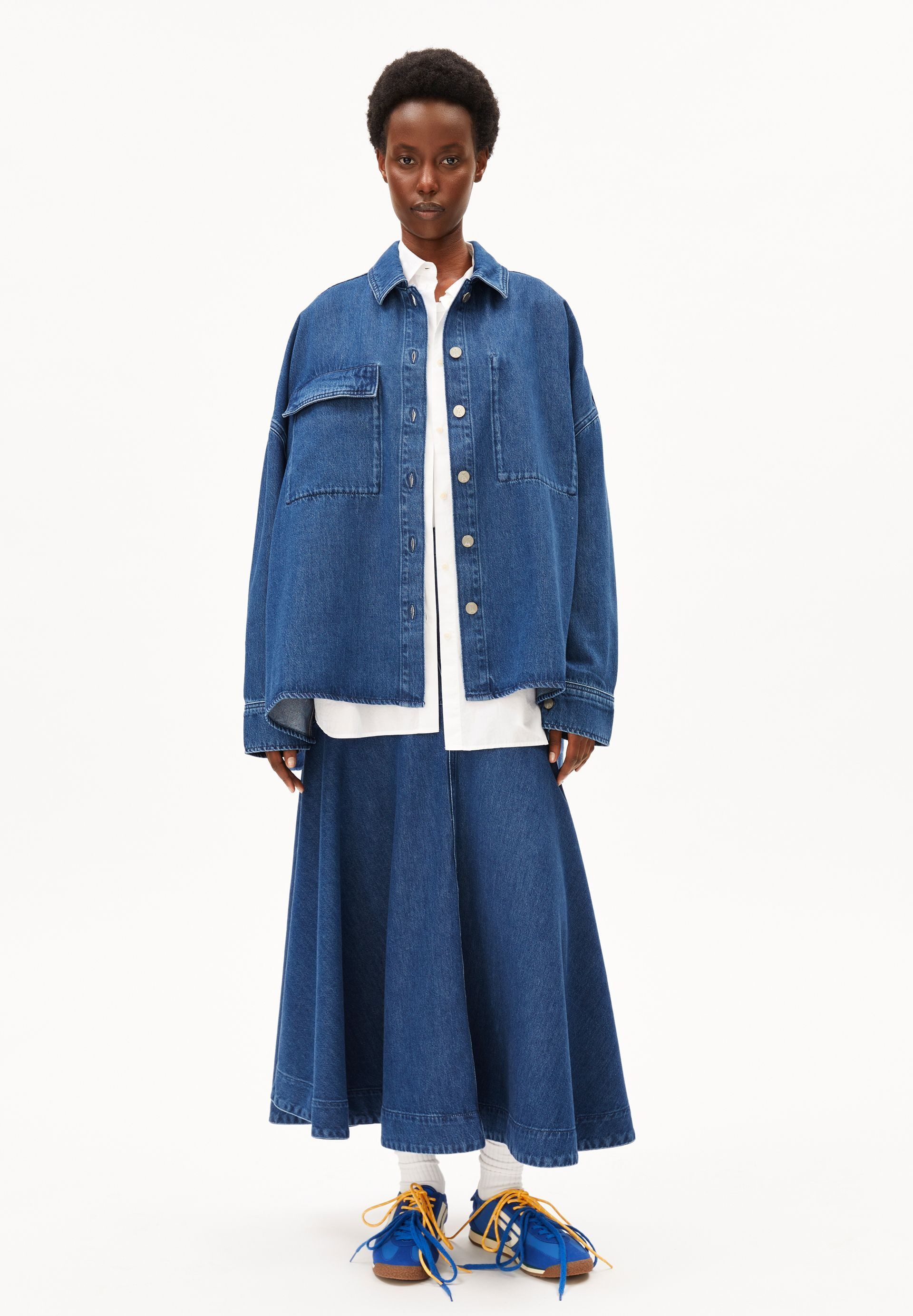 Armedangels Jeansrock DENIM MIDI Bio-Baumwoll Mix Slim Fit