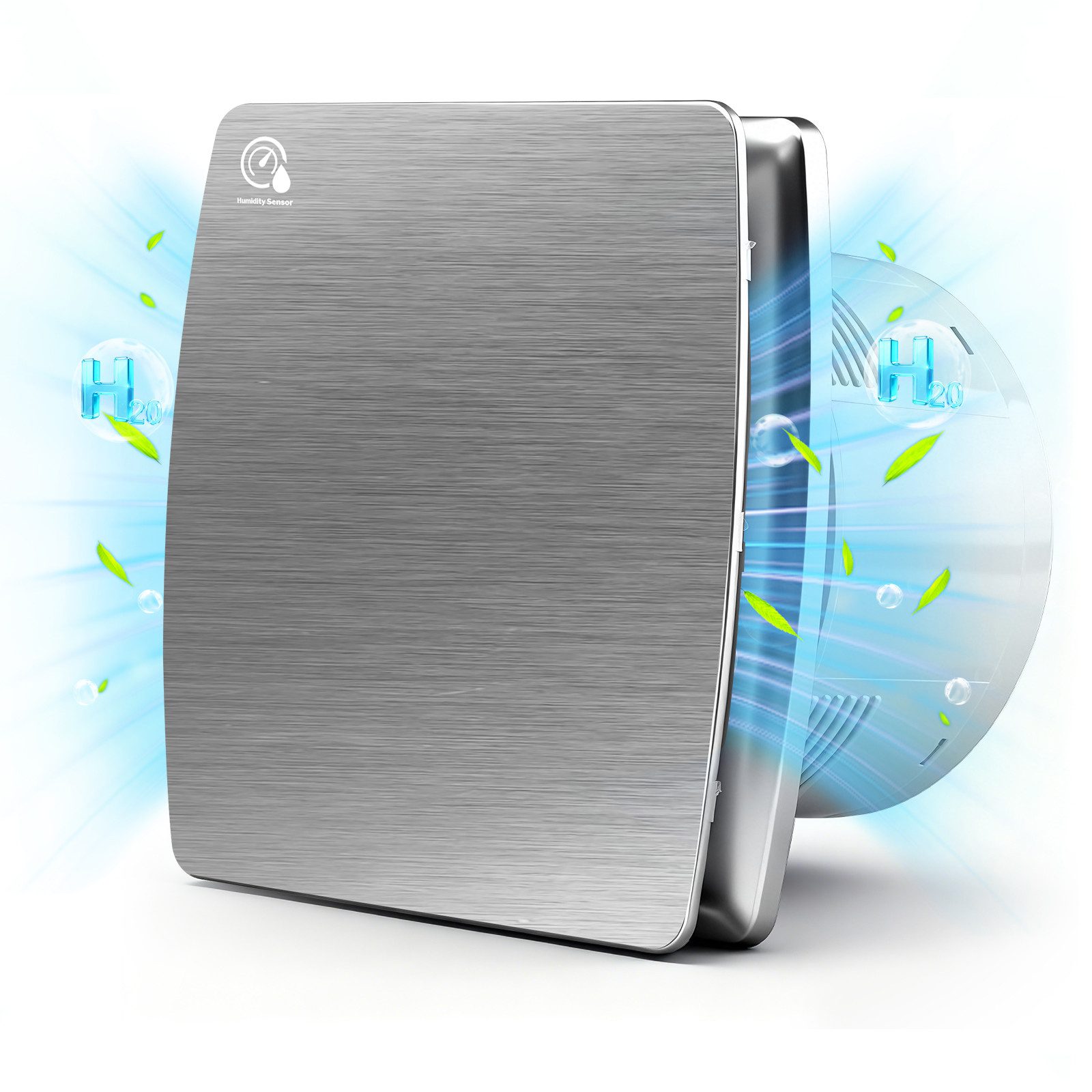 XERSEK Badlüfter 6" Wandventilator Leiser Abluftventilator mit Feuchtesenso günstig online kaufen