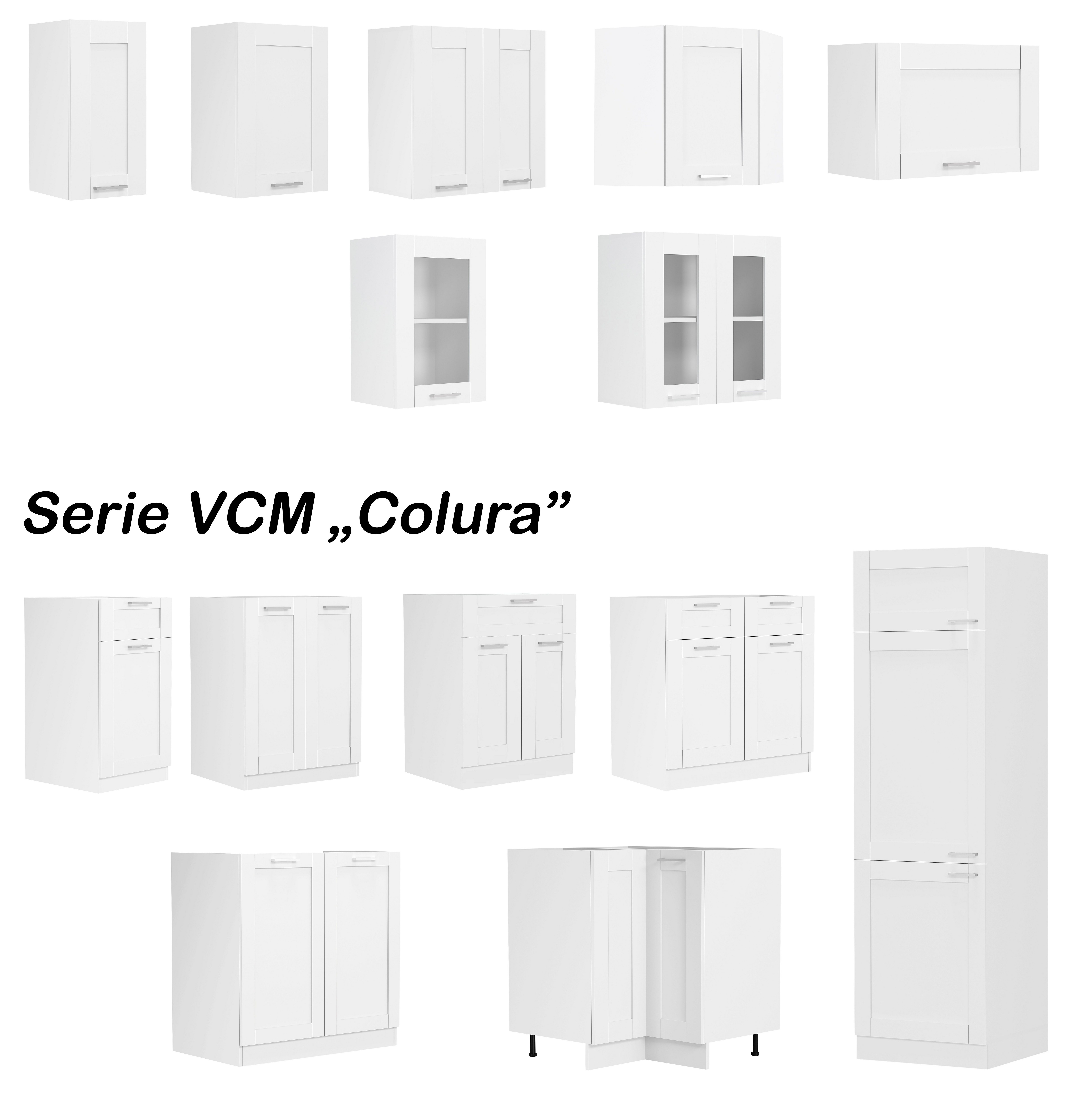 VCM Unterschrank Küchenschrank 60 cm Unterschrank Drehtüren Colura günstig online kaufen