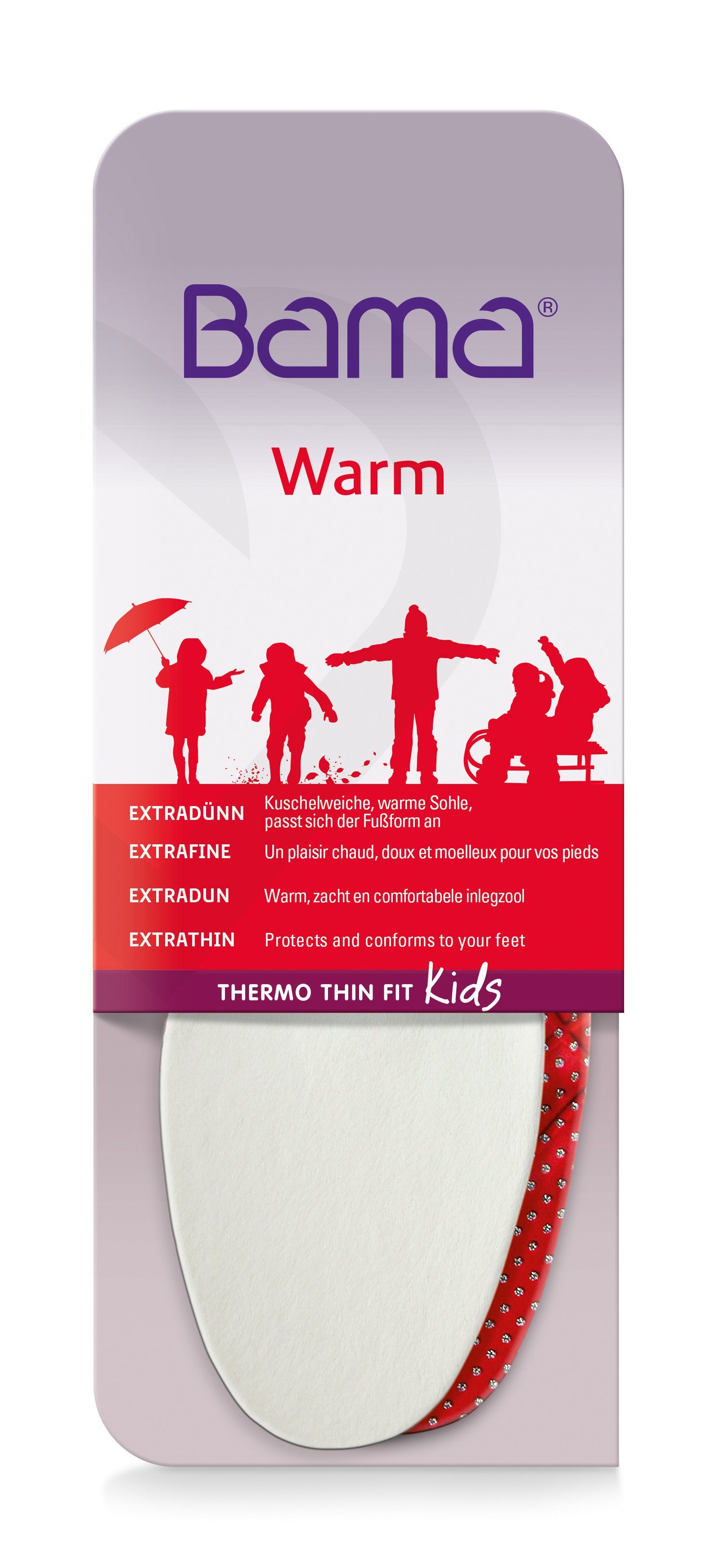 für Thermosohlen Sohle Extradünne Group Thin Kids warme Thermo Kinder BAMA - Fit