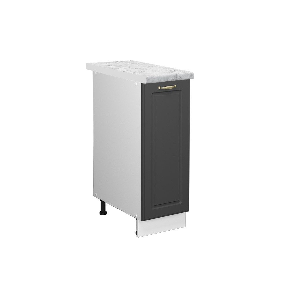 Vicco Apothekerschrank Fame-Line Anthrazit-Gold/Weiß 30 cm AP Marmor günstig online kaufen