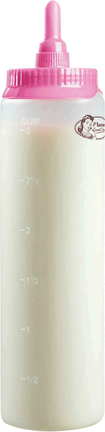 bestron Teigportionierer ABOTTLE rosa, (1-tlg), mit Skala, Teigdosierer für 700 ml