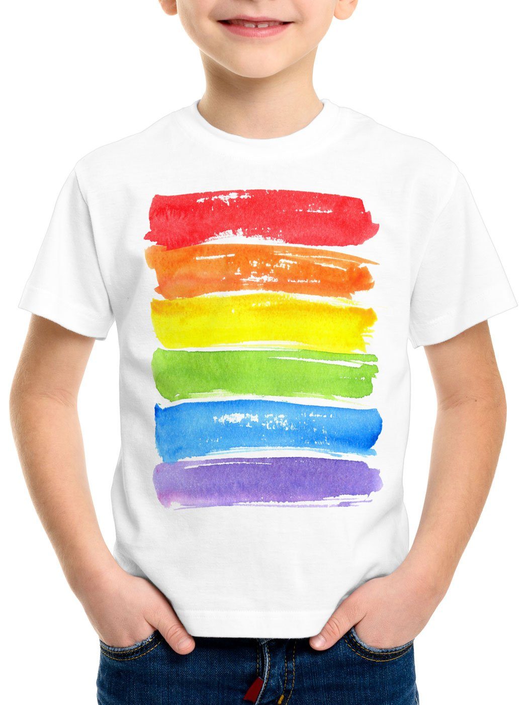 style3 T-Shirt Regenbogenflagge lgbt liebe toleranz
