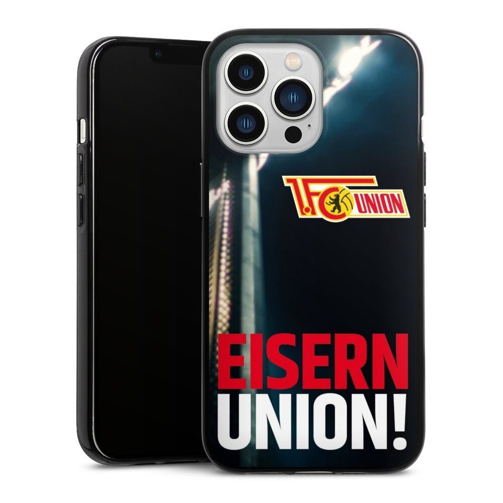 DeinDesign Handyhülle Fanartikel 1. FC Union Berlin Fußball Eisern Union Typo, Apple iPhone 13 Pro Silikon Hülle Bumper Case Handy Schutzhülle