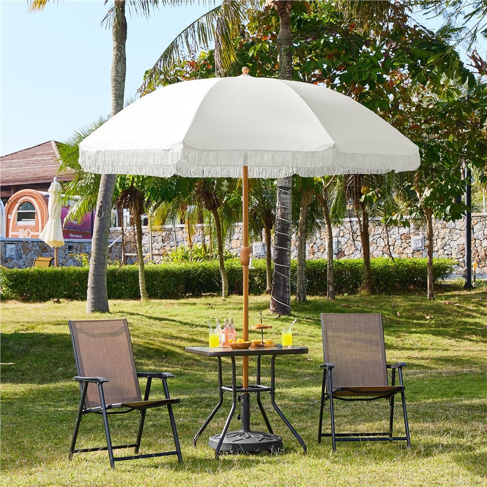 Yaheetech Sonnenschirm ∅215/242cm, Kurbelschirm Gartenschirm Terrassenschir günstig online kaufen