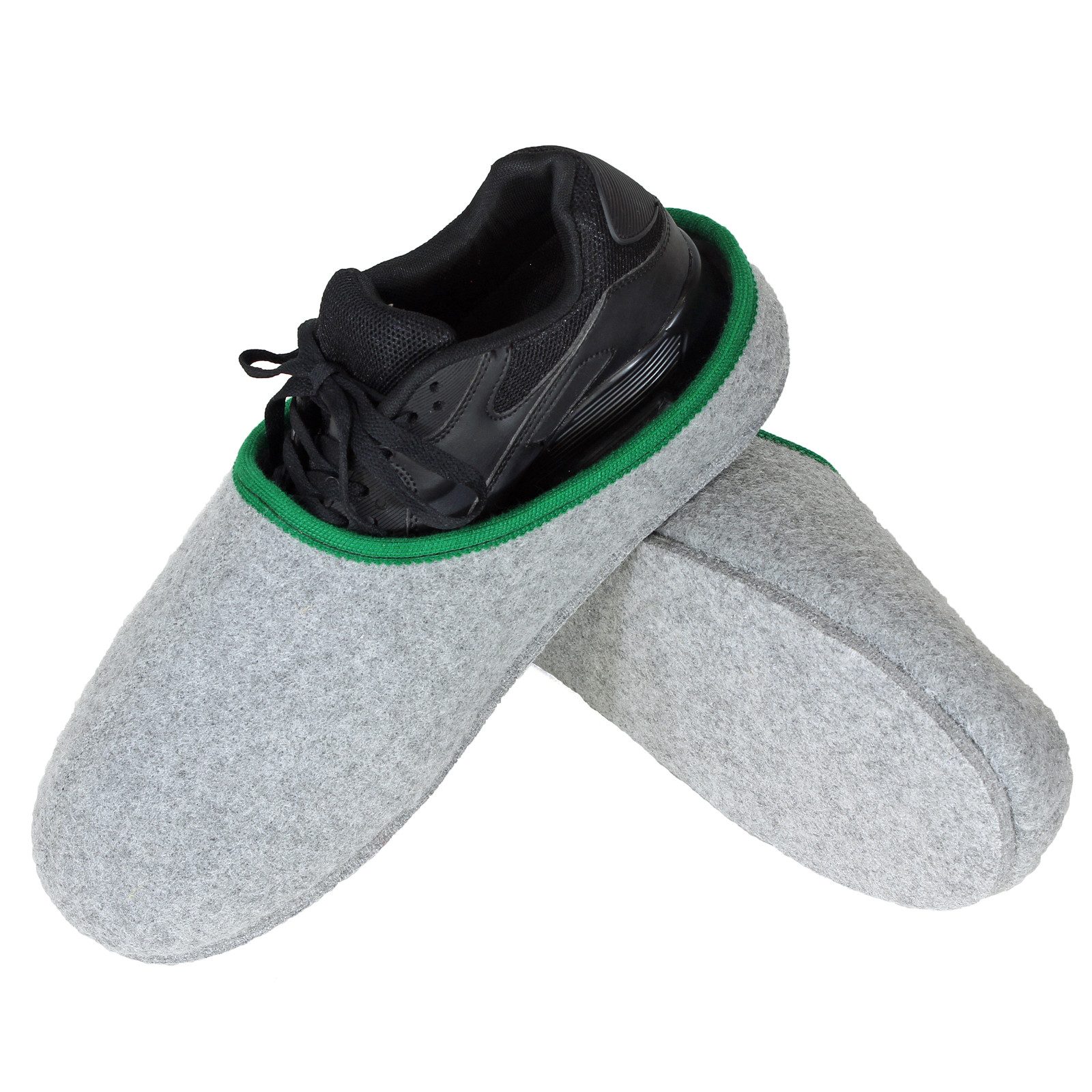 Pantoffelmann Überpantoffel für Straßenschuhe Museumspantoffel Überschuhe Überzieher Pantoffel (1 Paar) Filzpantoffeln, Gästepantoffel besonders leicht