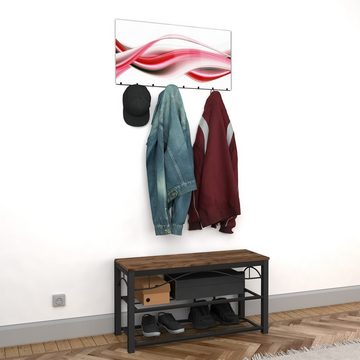 Primedeco Garderobenpaneel Magnetwand und Memoboard aus Glas Abstrakte Wellen
