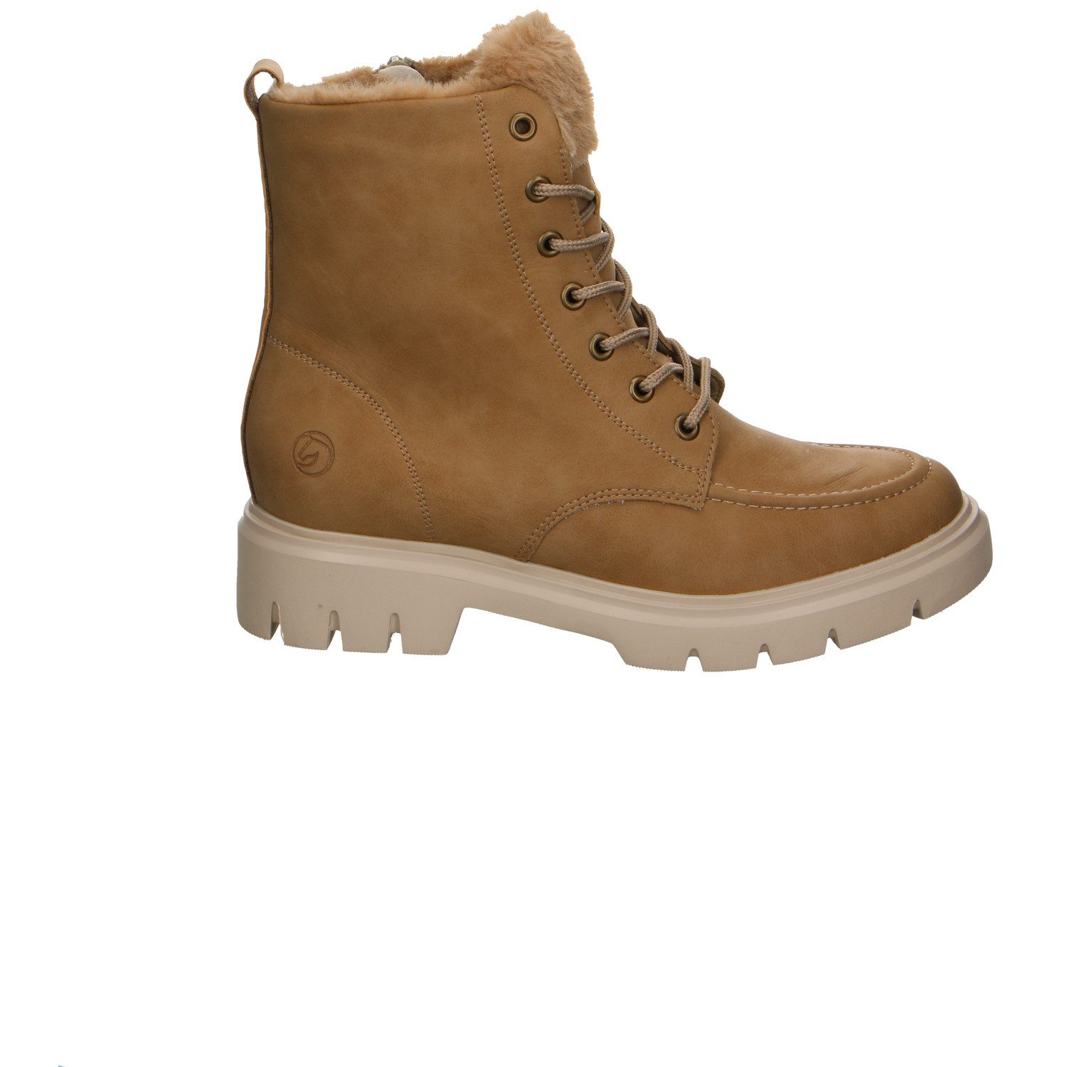 Remonte Nubuk Schnürstiefelette beige Stiefelette