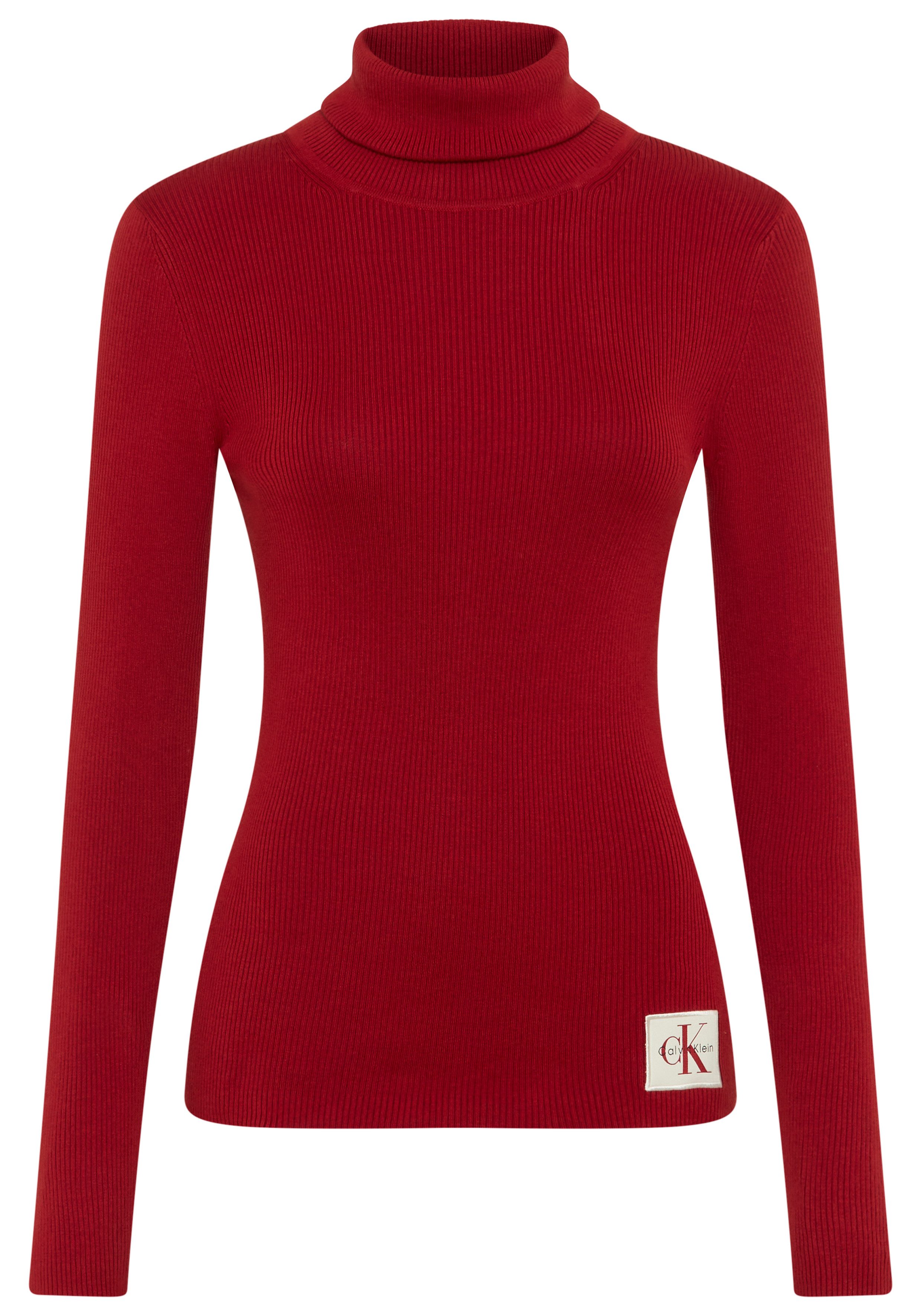 Calvin Klein Jeans Rollkragenpullover Rippstrick, figurbetonte Passform, Ma günstig online kaufen