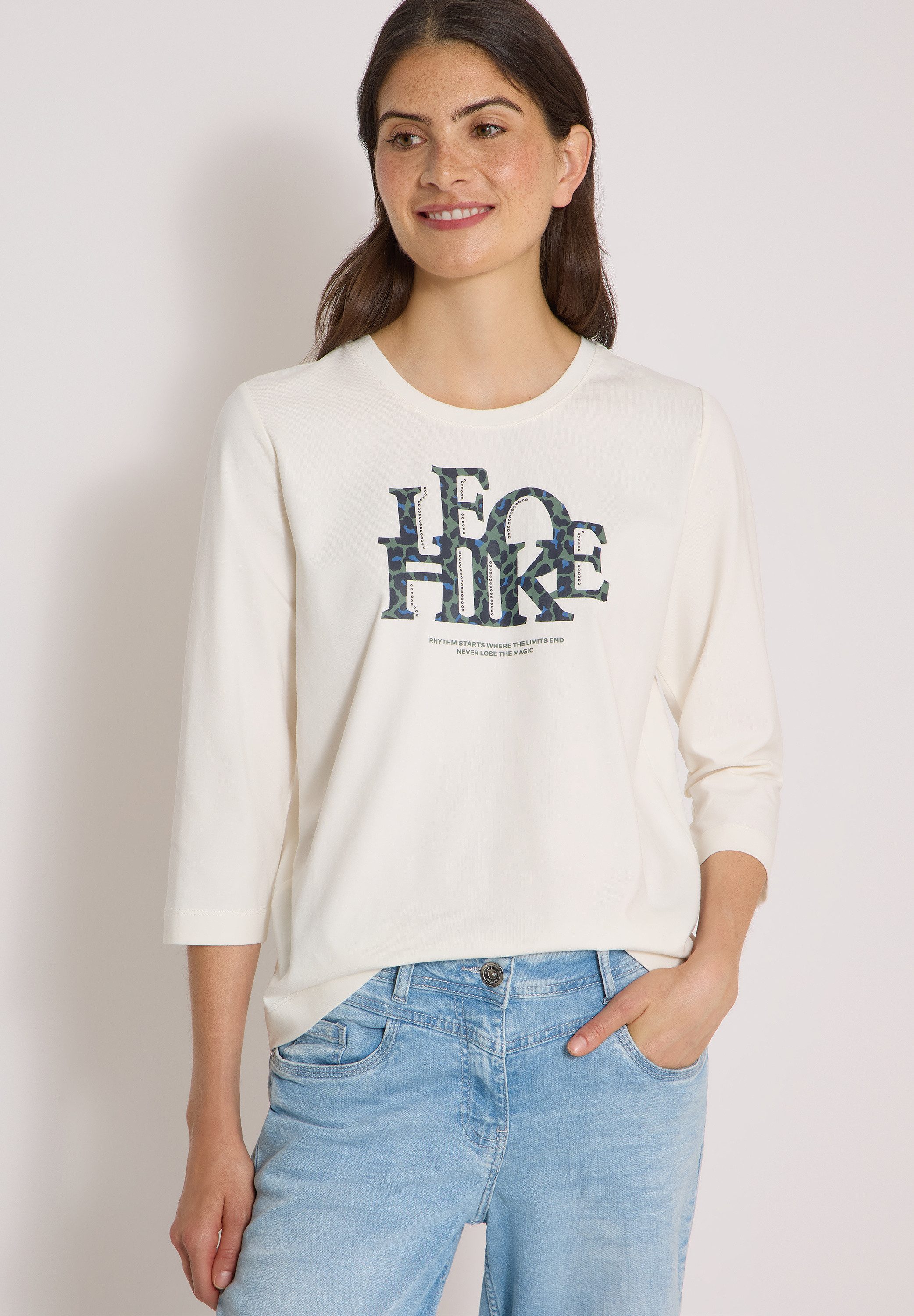 CECIL 3/4-Arm-Shirt mit 3/4 Ärmeln