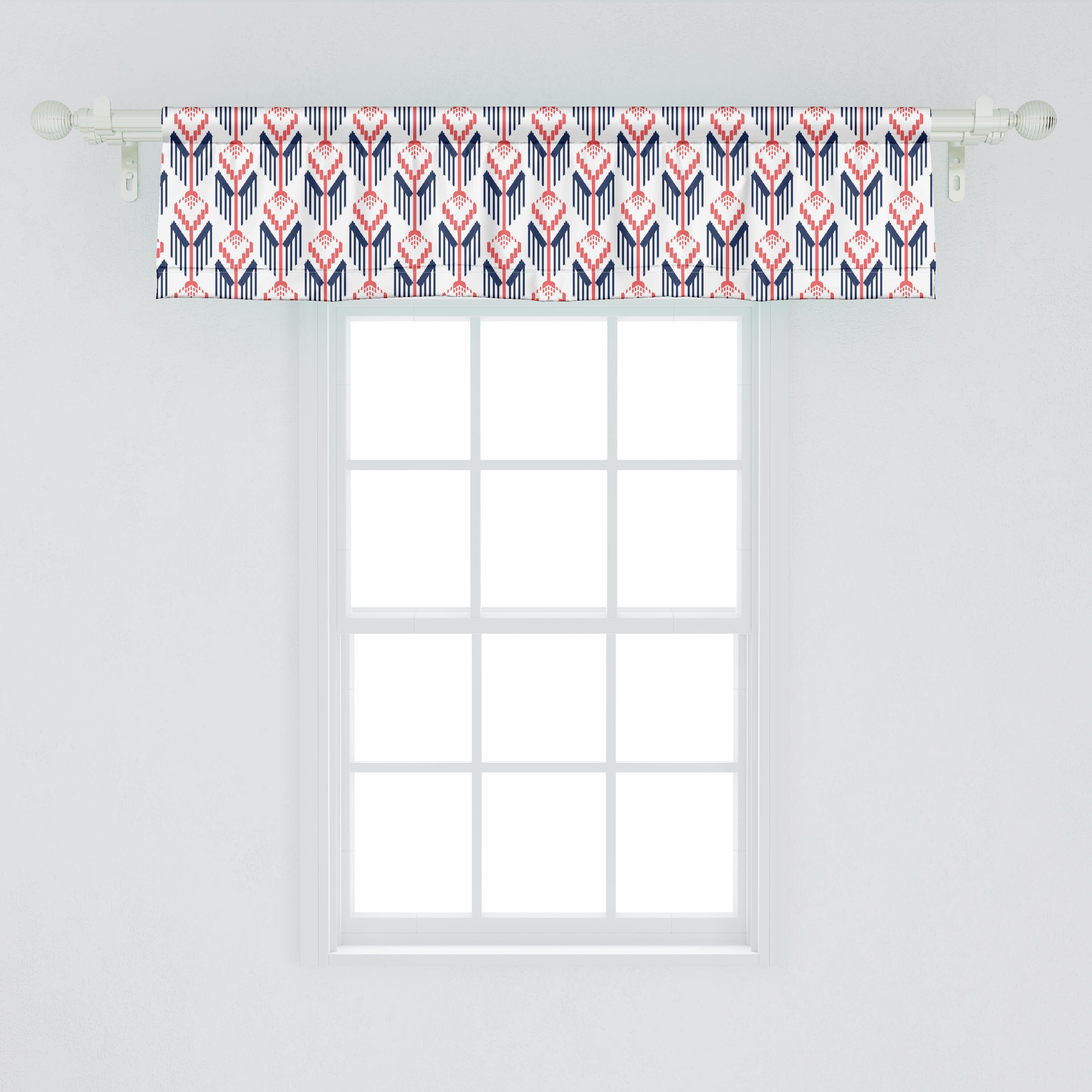 Abakuhaus, Stangentasche, Microfaser, Dekor Küche inspirierte Vorhang Ikat Motive für Ethnisch Scheibengardine Schlafzimmer Volant mit Streifen