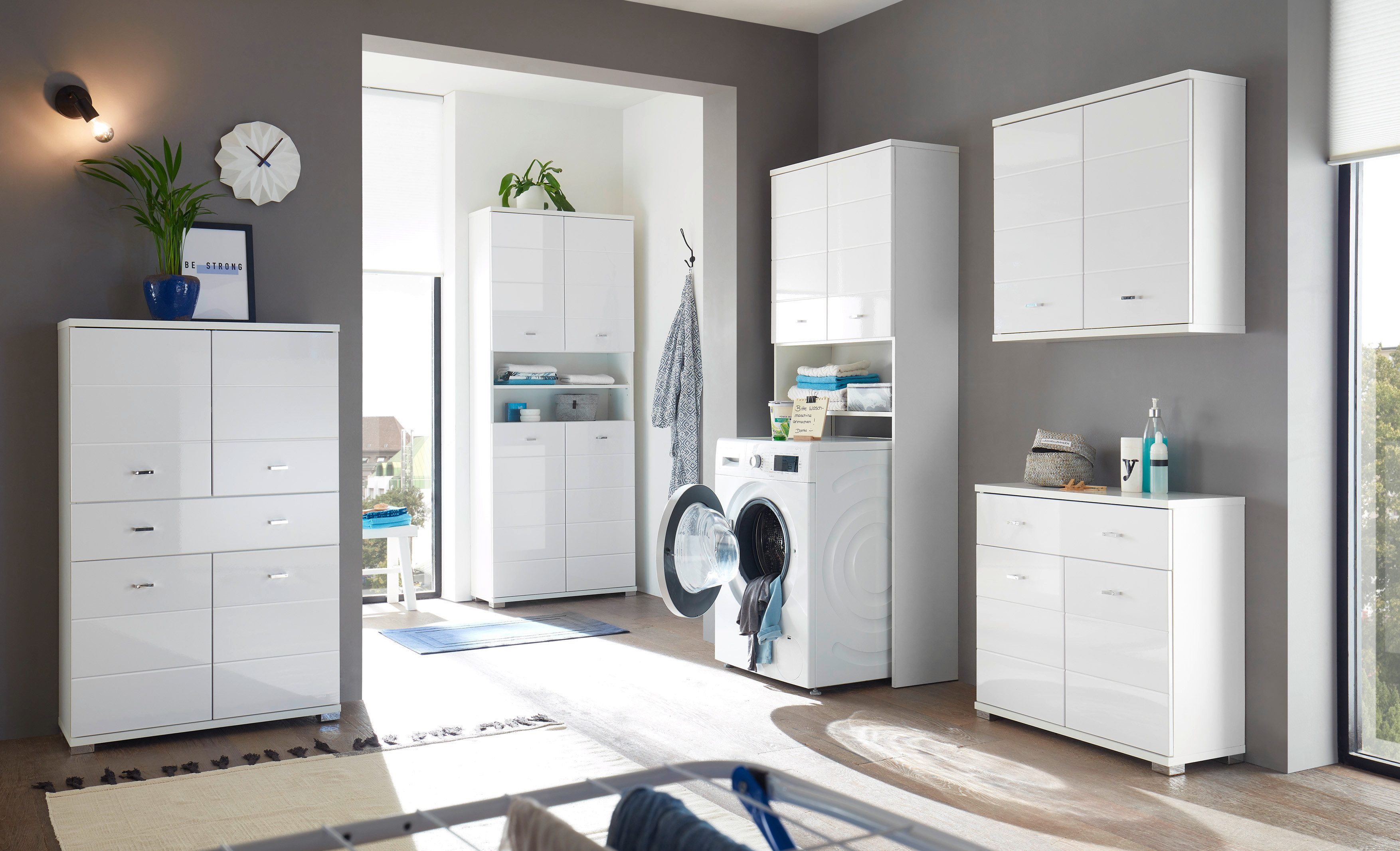 BASIC by Balculina Hängeschrank Pool, Badezimmerschrank BxHxT 76x71x23 (1-S günstig online kaufen