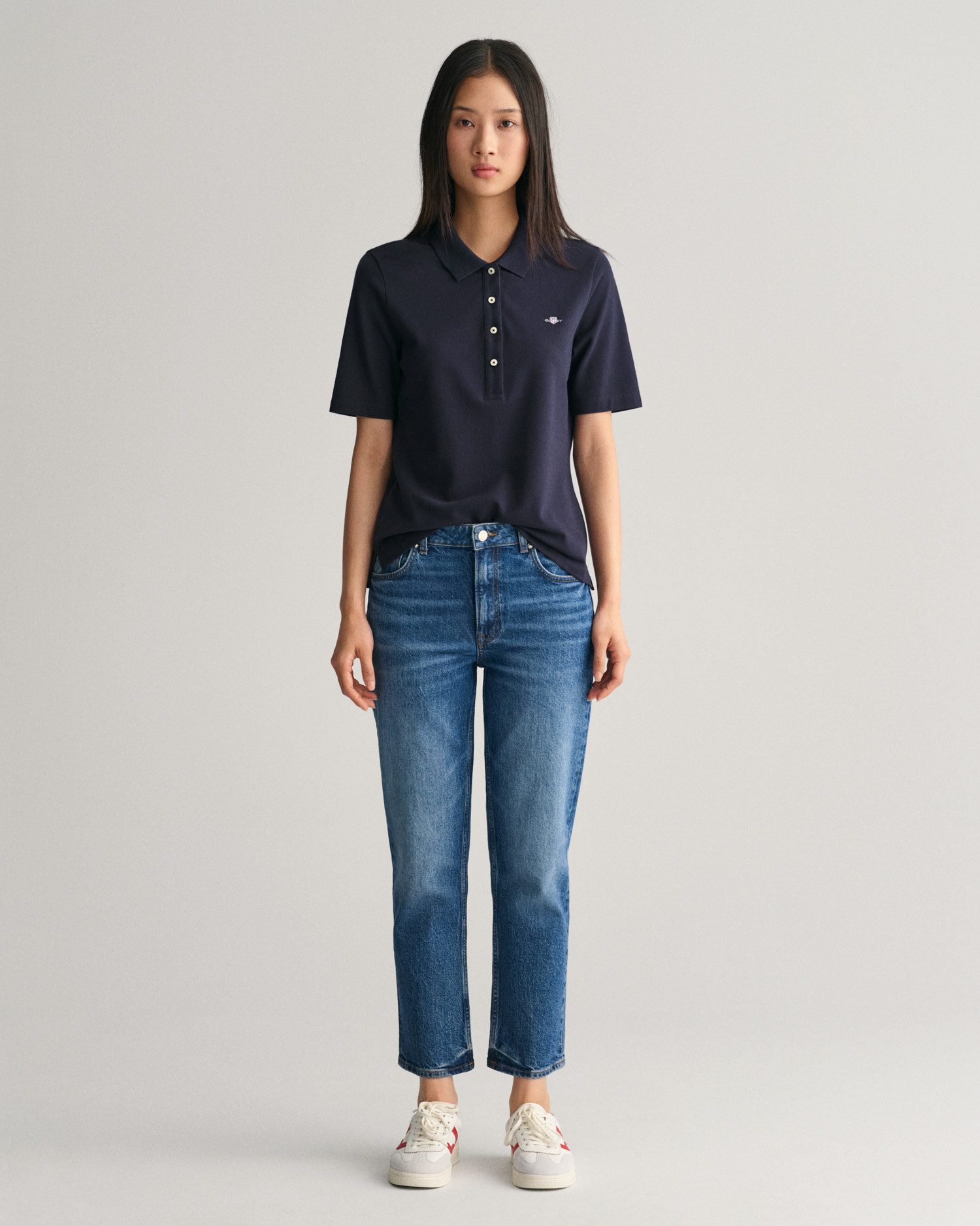 Gant Poloshirt SLIM SHIELD KA PIQUE POLO mit grafischer Logostickerei auf der Brust