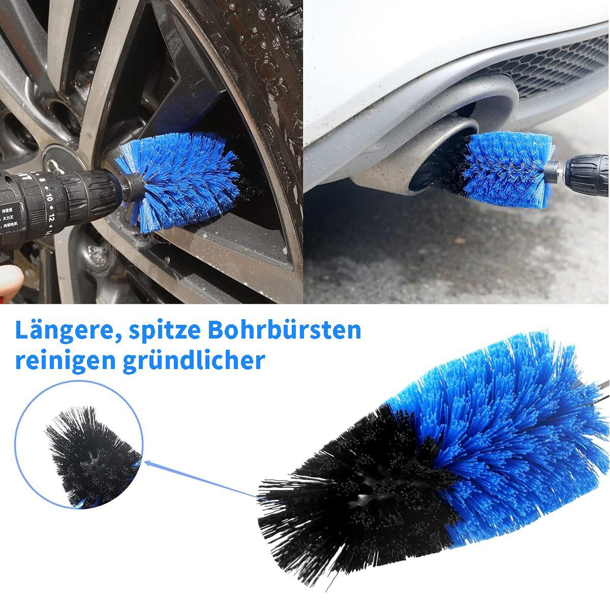 götäzer Reinigungsbürste 22-teiliges Reinigungsset, (1-tlg), Werkzeugset  für die Innen- und Außenreinigung von Fahrzeugen