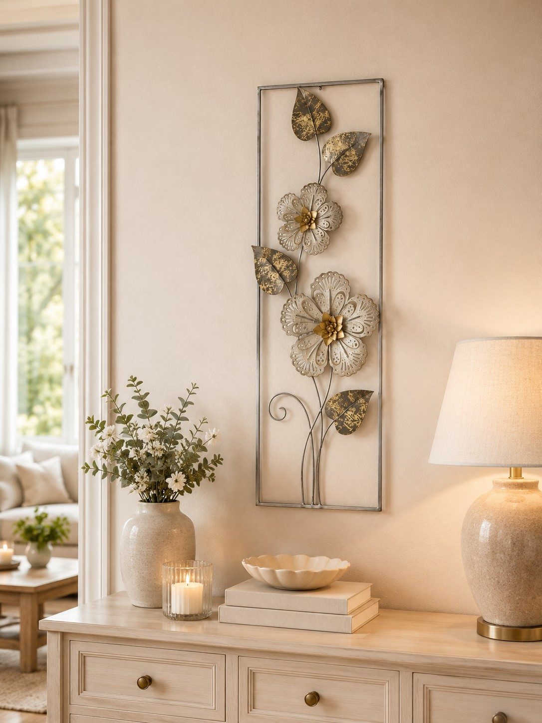 moebel-direkt-online Wanddekoobjekt Wandschmuck aus Metall in 3D-Optik