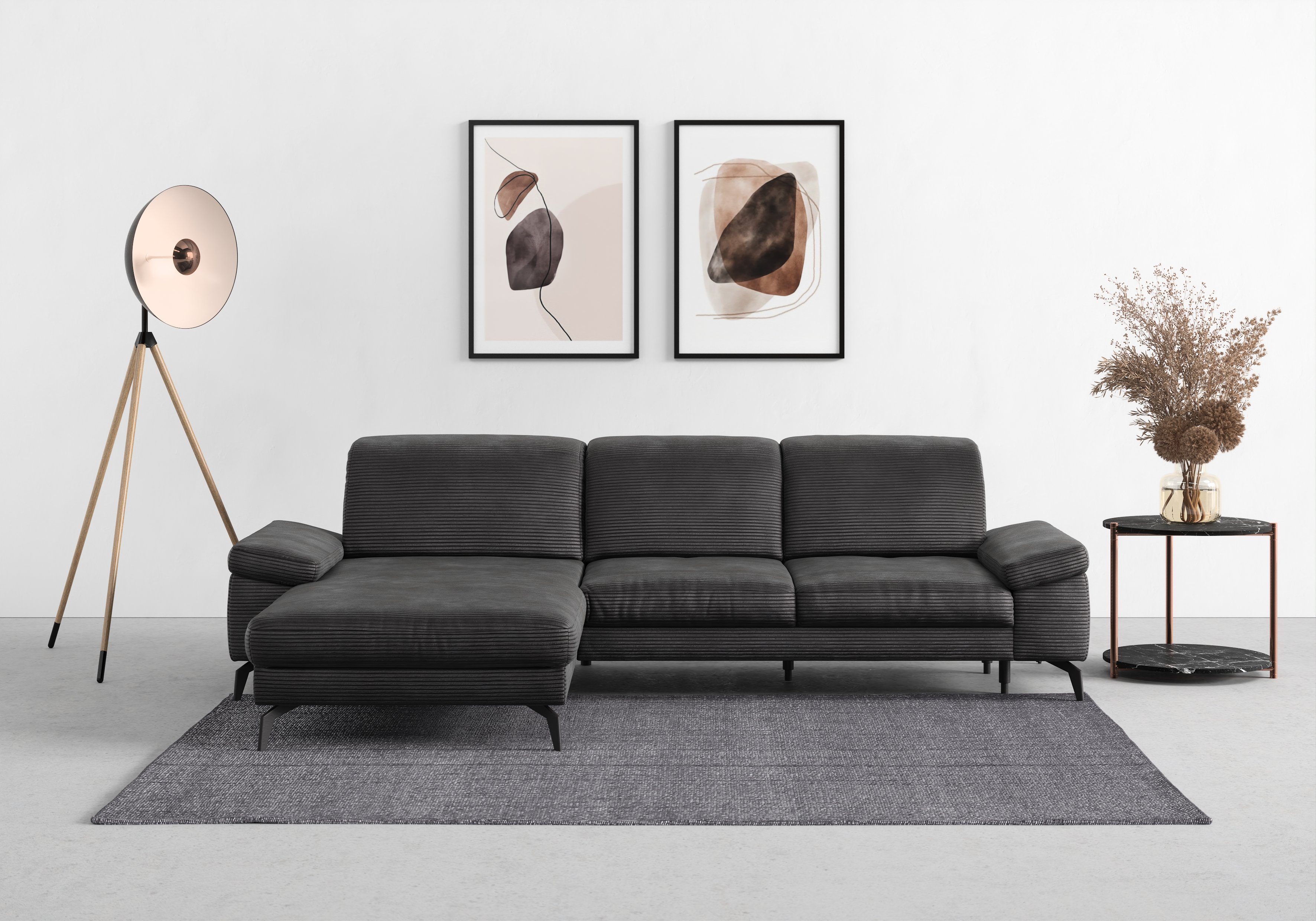 sit&more Ecksofa Cabana L-Form, Recamiere, wahlweise mit Sitztiefen-, Armlehnen- und Kopfteilfunktion