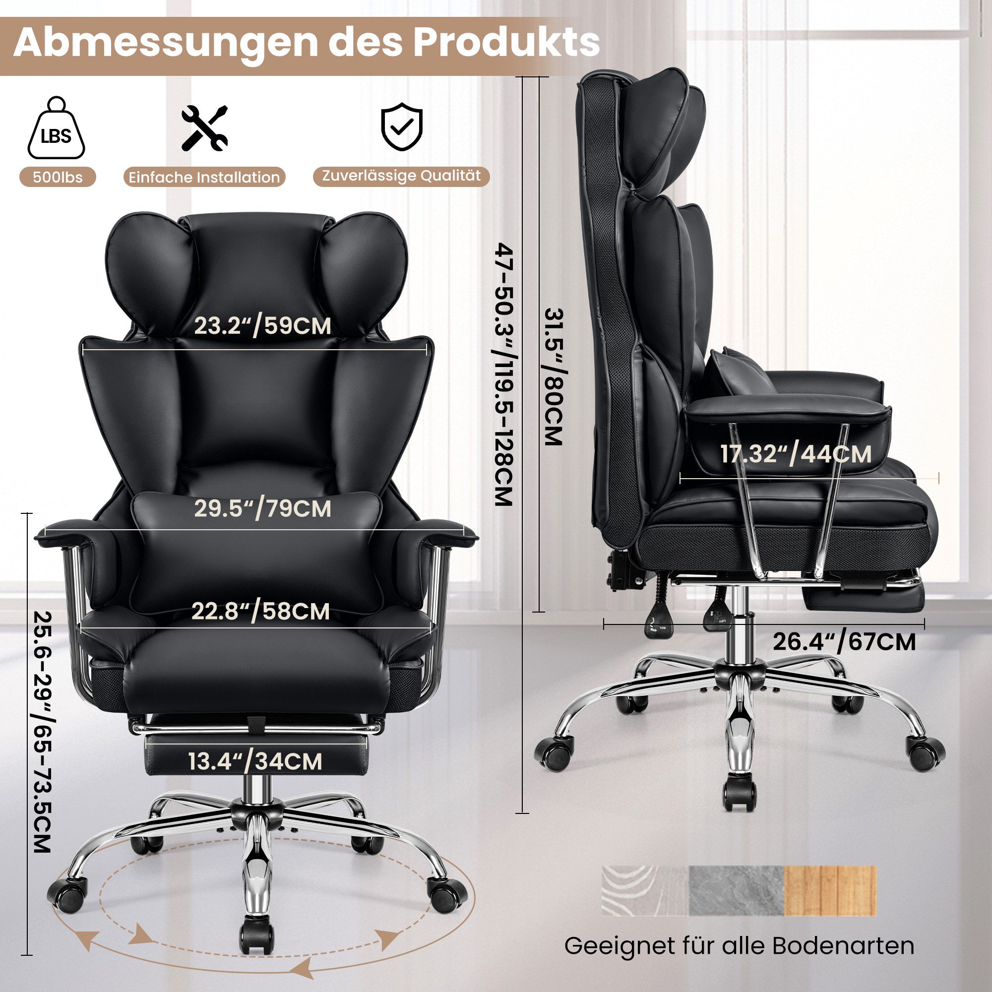 DoChair Bürostuhl Leader Ergonomischer Gaming-Stuhl chefsessel 150 kg (Chef günstig online kaufen