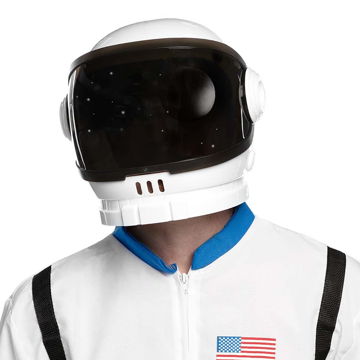 Boland Kostüm Spaceman Astronautenhelm, Kugelrunder Raumfahrerhelm mit schwarzem Visier