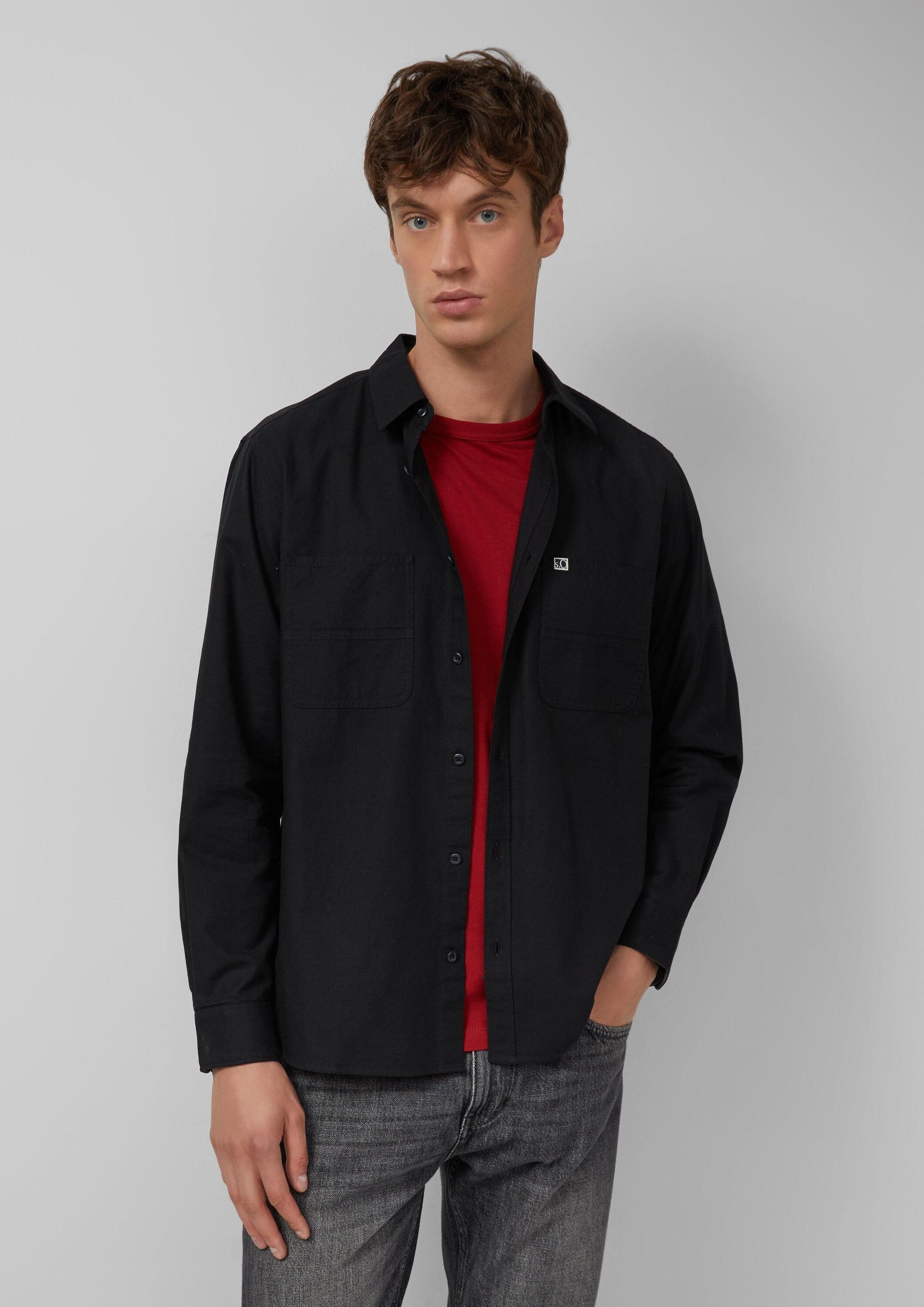 s.Oliver Langarmhemd Hemd Regular Fit: Twillhemd mit Kentkragen und Brustta günstig online kaufen