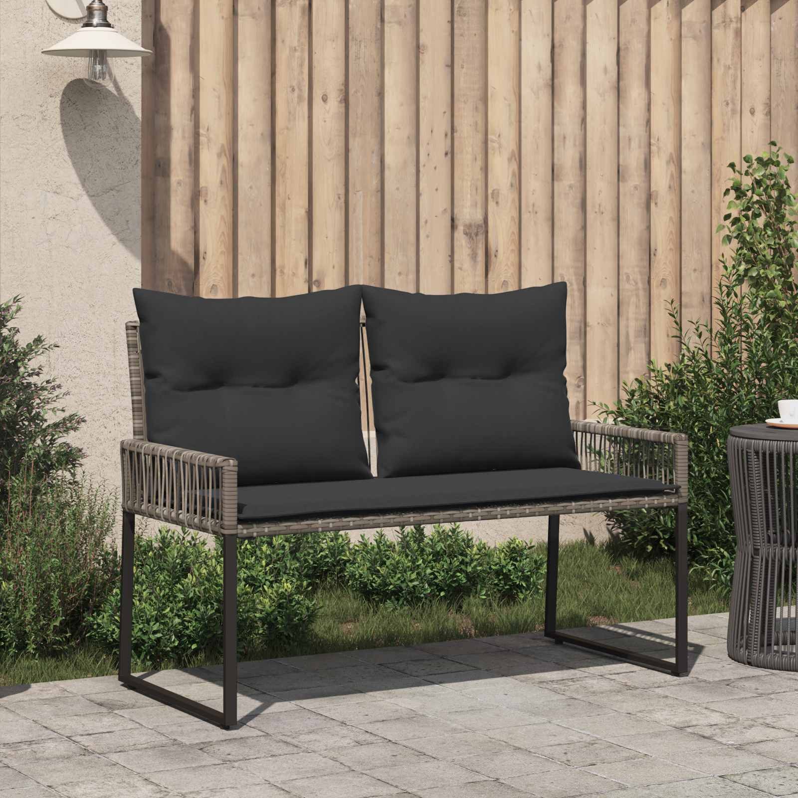 vidaXL Gartenbank Bank Outdoor 2 -Seater 4 Stk. 110 x 59 x 82 cm Poly-Rattan (4-St)