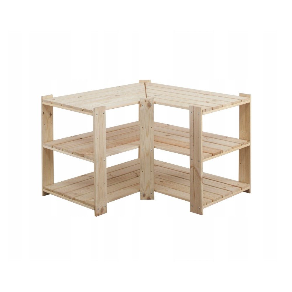 PROREGAL® Eckregal WOODLAND, HxBxT 64x80x50cm, Fachl. 120kg, 2 Ebenen, Kief günstig online kaufen