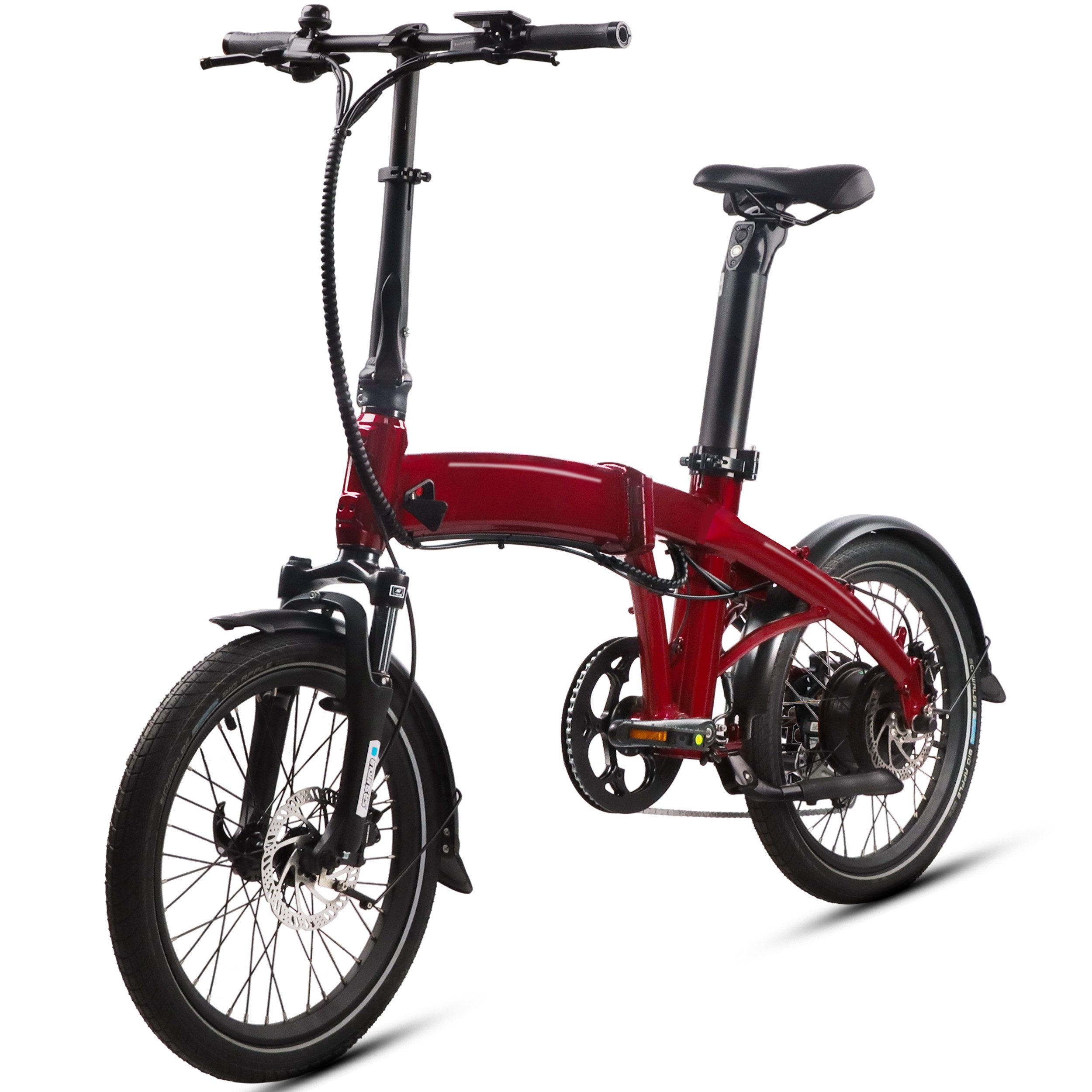 Vankel E-Bike Faltrad FF2+ klapprad mit 20x2.15 Cityreifen, Heckmotor, 756Wh Akku, 8 Gang Shimano, Kettenschaltung, Heckmotor, 756 Wh, faltbares Elektrofahrrad mit hydraulischen Scheibenbremsen