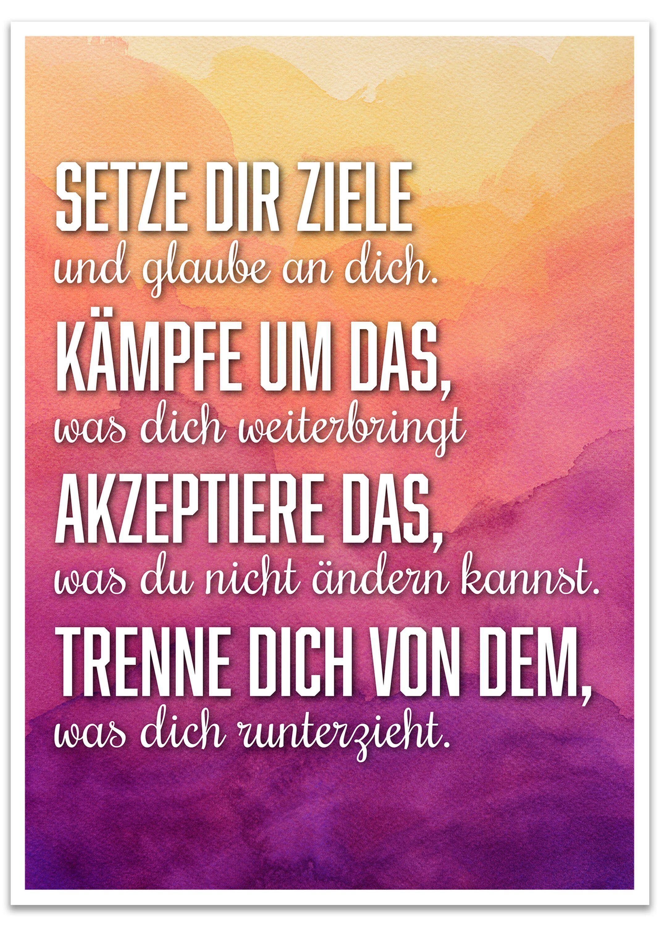 wandmotiv24 Poster Motivation M0155, Sprüche (1 St), Wandbild, Wanddeko