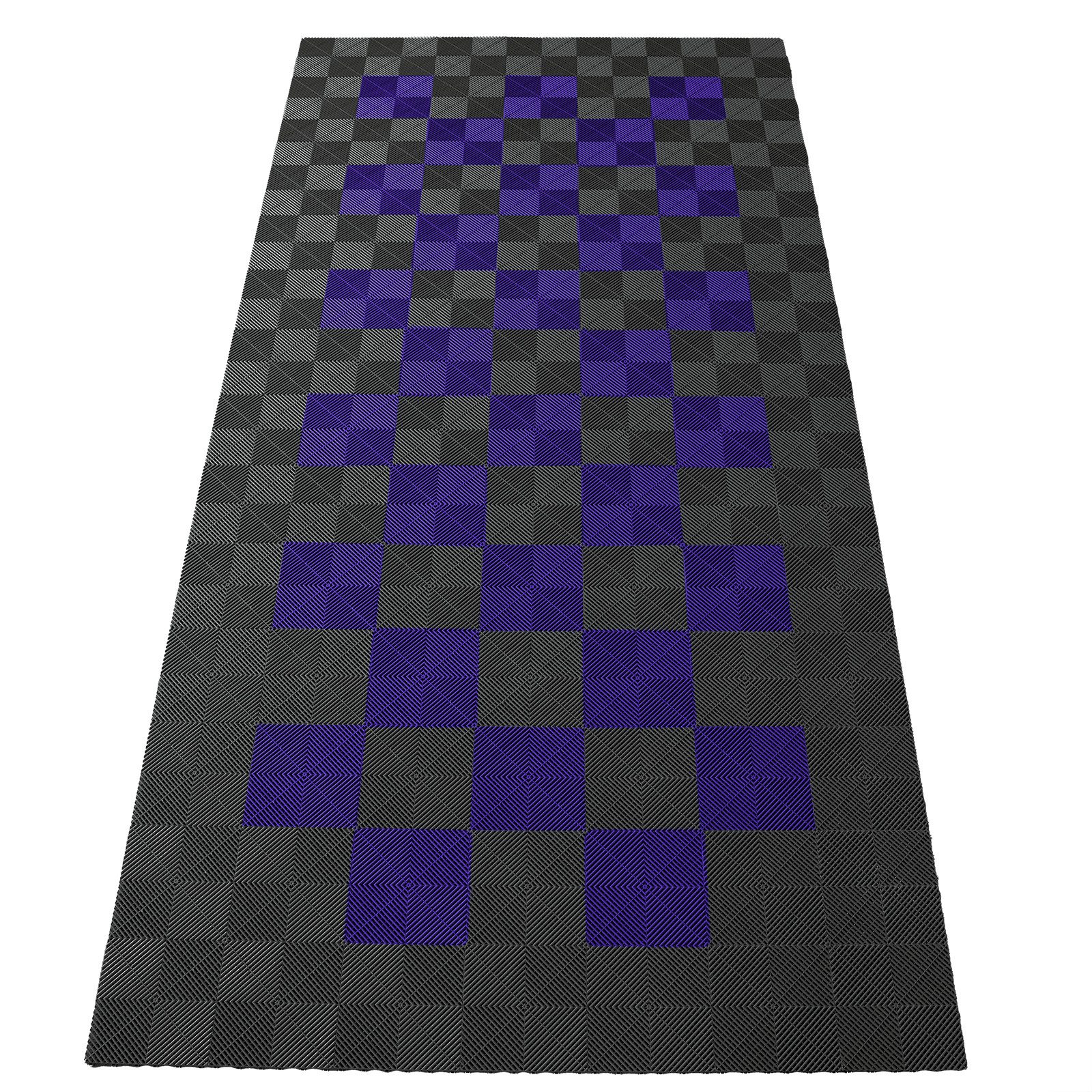 RAMROXX Klickfliesen Performance Bodenfliesen Garagenboden 2,8mx5,6m Grau Violett Set2